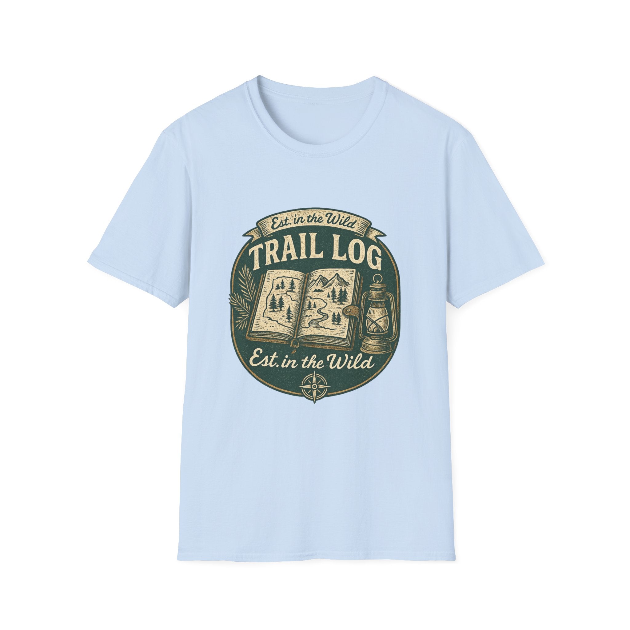 Trail Log camping badge T-Shirt | outdoors hiking graphic tee