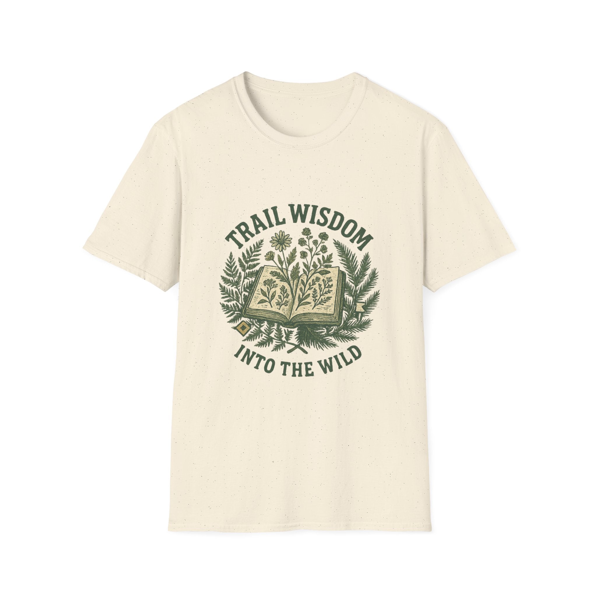 Trail Wisdom book and herbs T-Shirt | Into the Wild nature tee