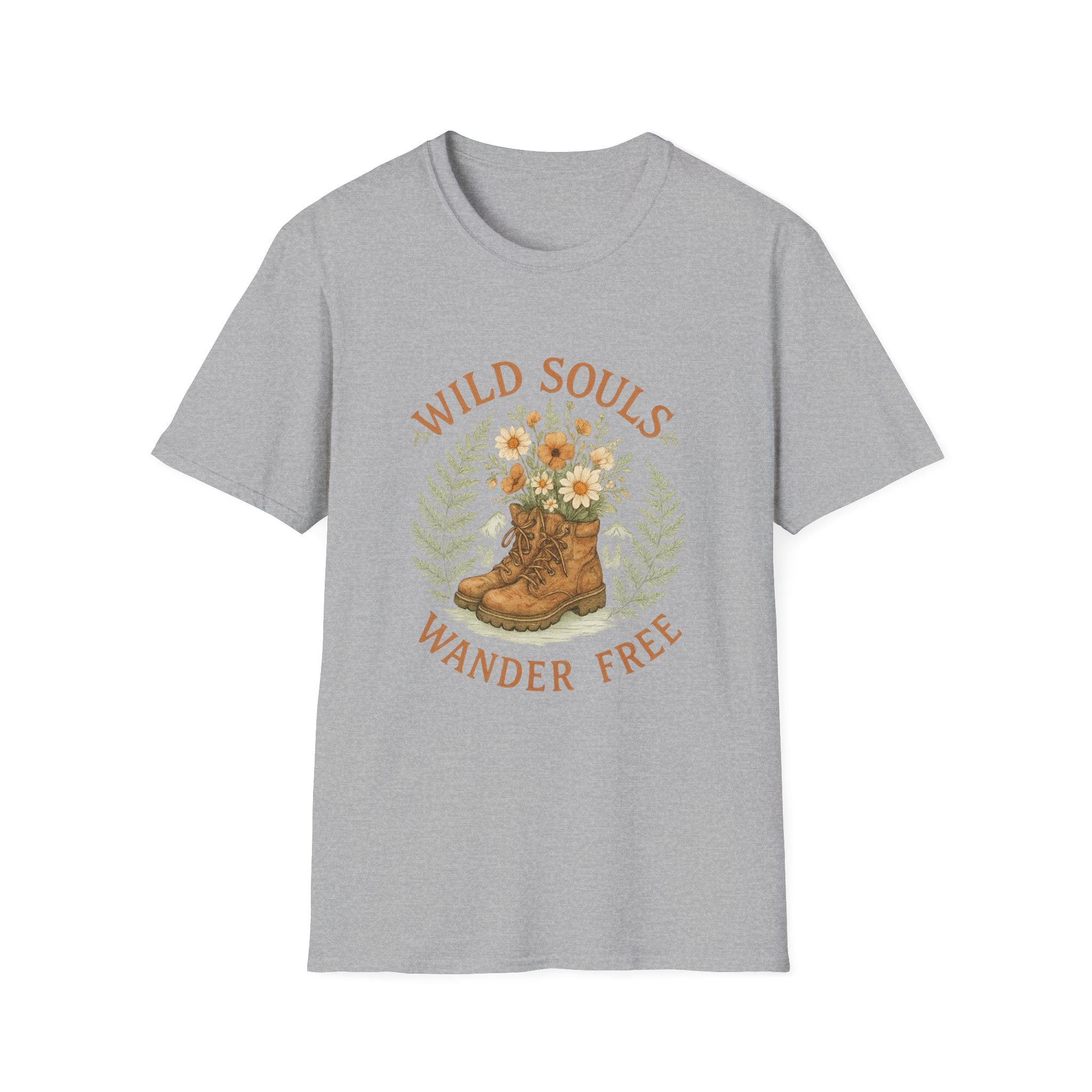 Wild Souls boot with flowers T-Shirt | wander free floral graphic