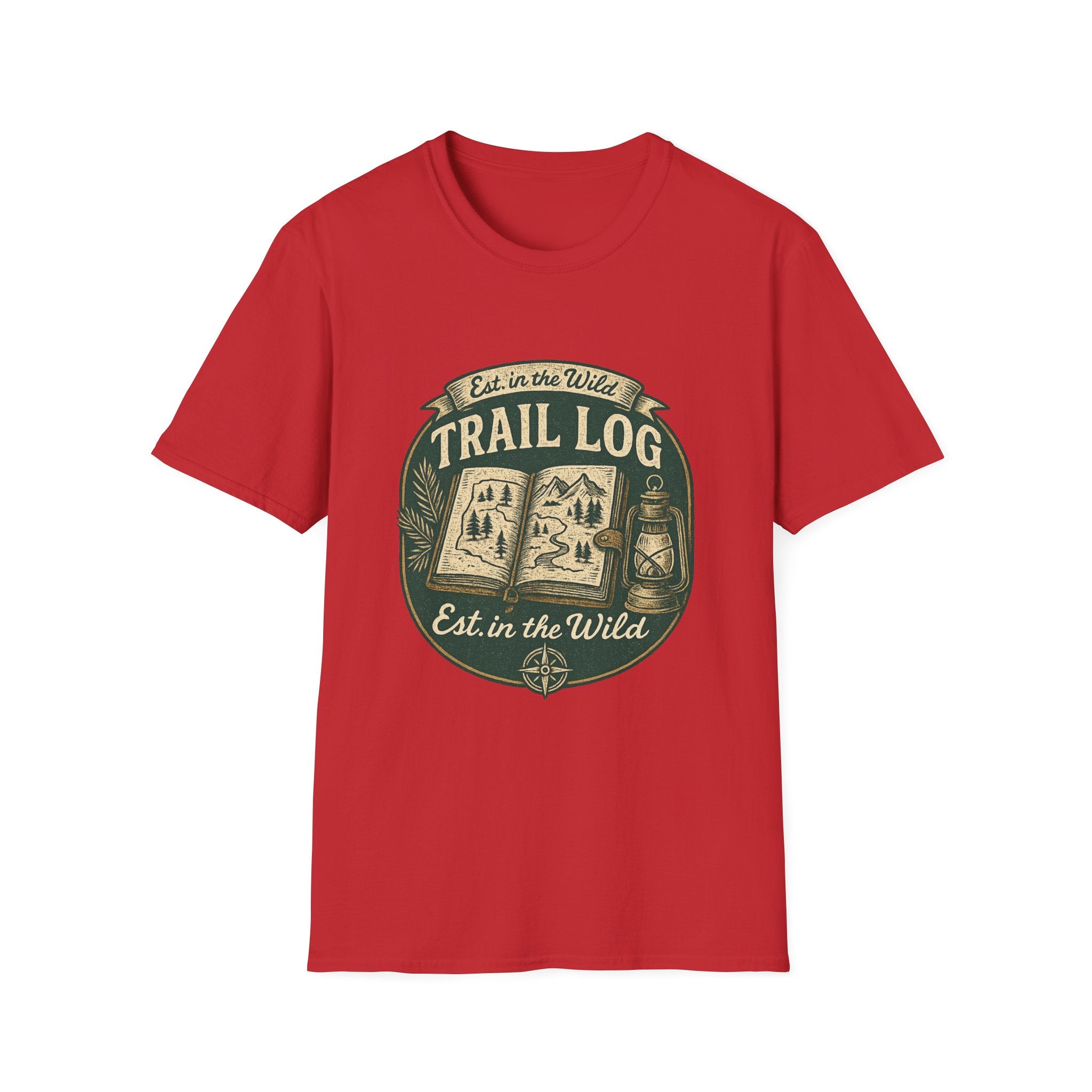 Trail Log camping badge T-Shirt | outdoors hiking graphic tee