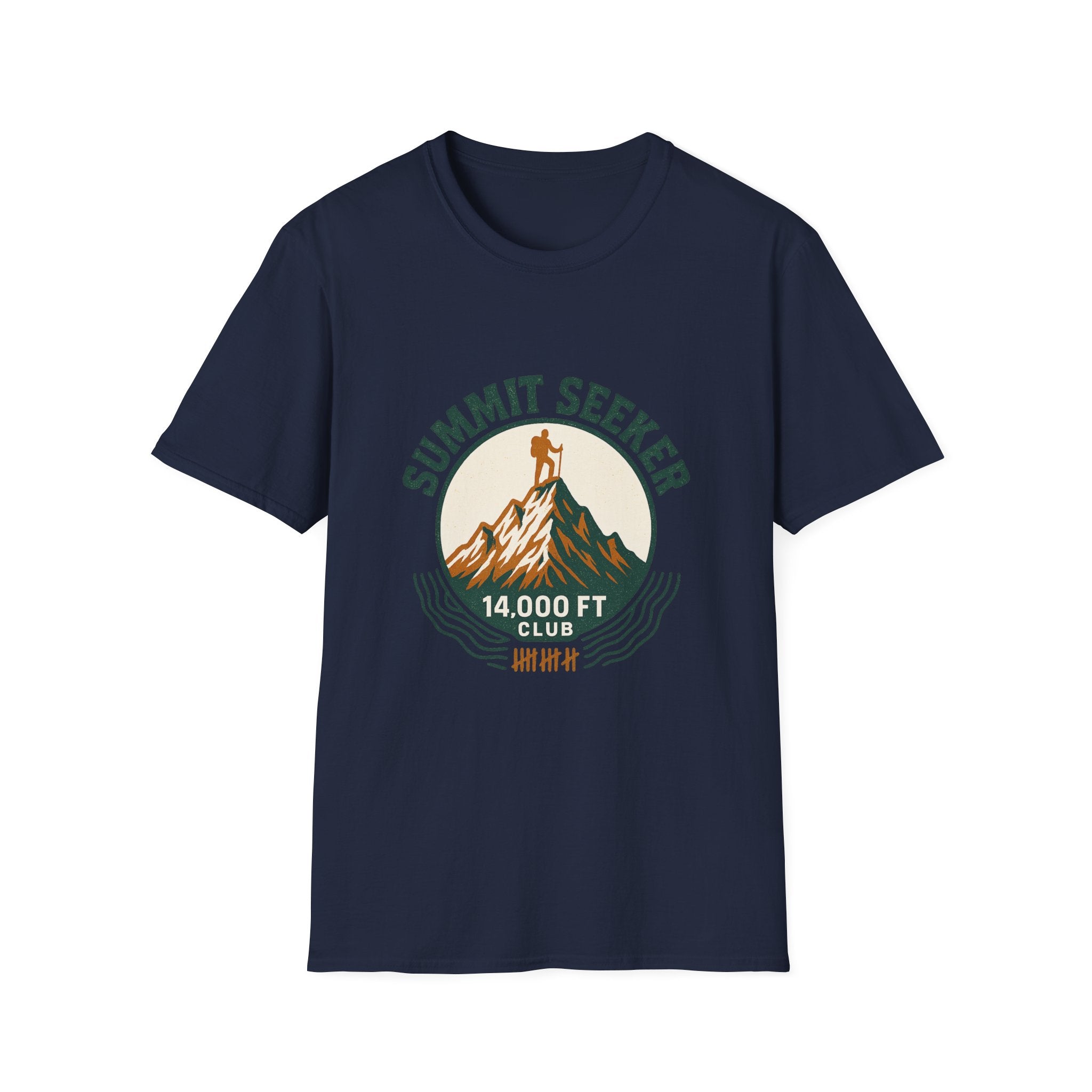 Summit Seeker Mountain Graphic T-Shirt | 14,000 ft Hiking Design