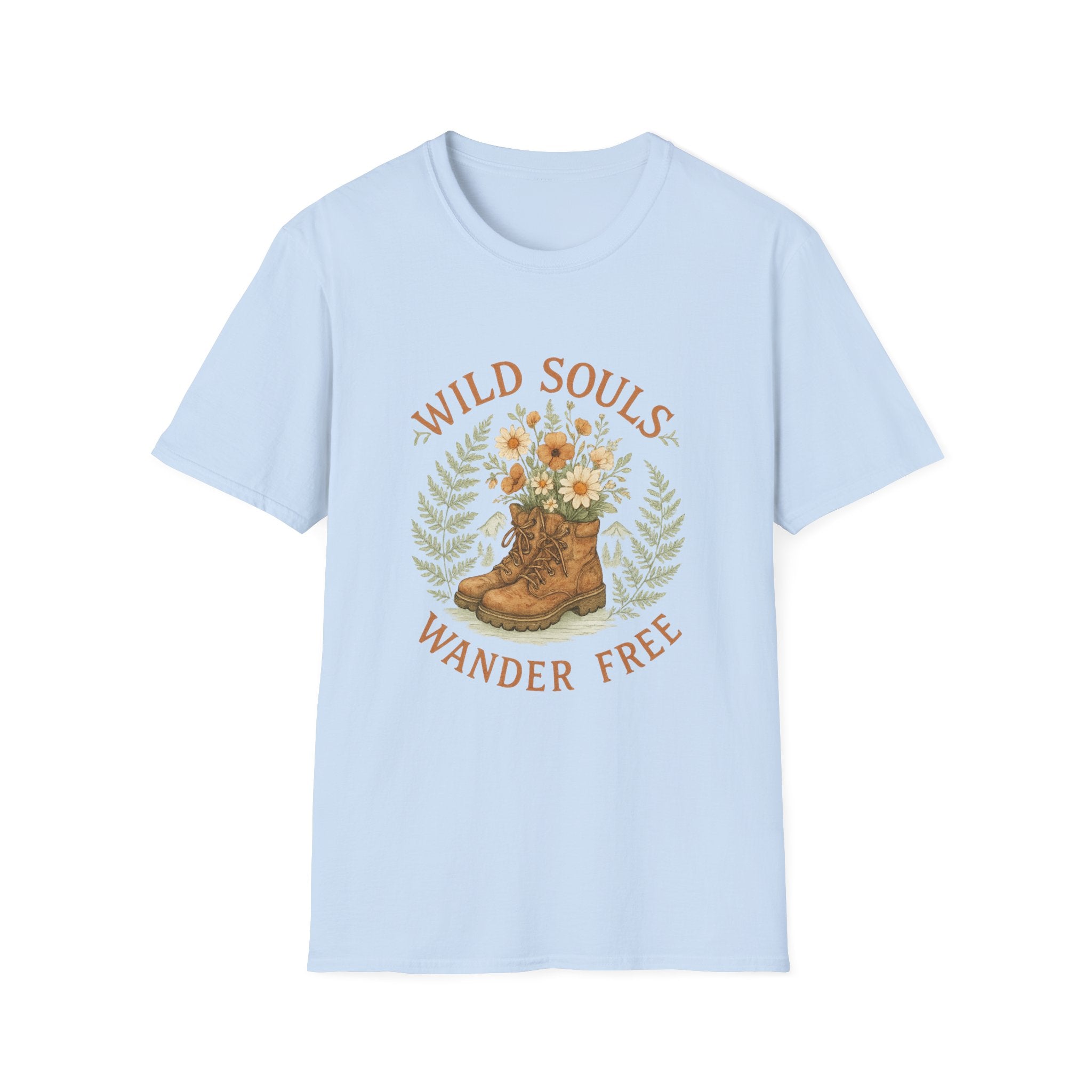Wild Souls boot with flowers T-Shirt | wander free floral graphic