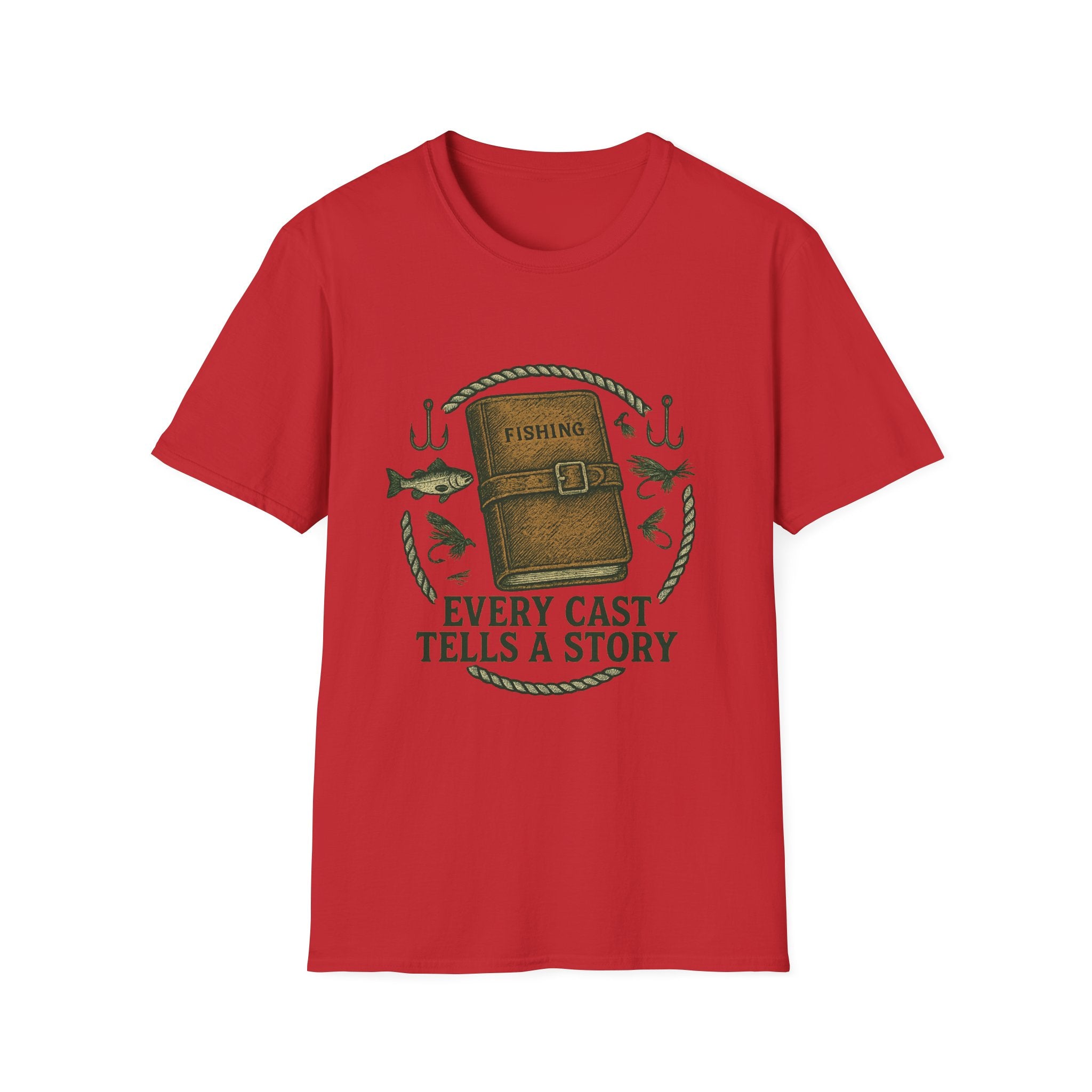 Fishing Journal T-Shirt | Every Cast Tells a Story, Fishing Graphic