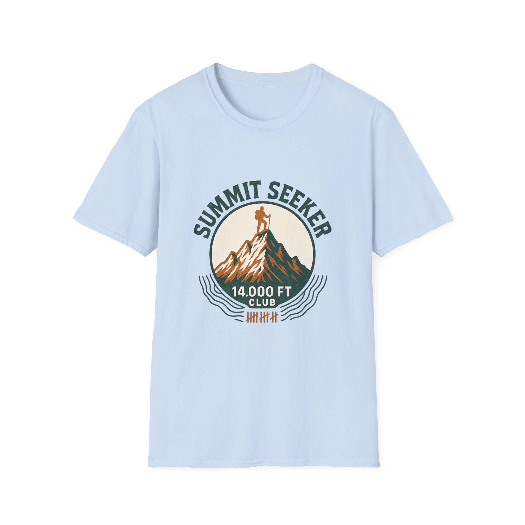 Summit Seeker Mountain Graphic T-Shirt | 14,000 ft Hiking Design