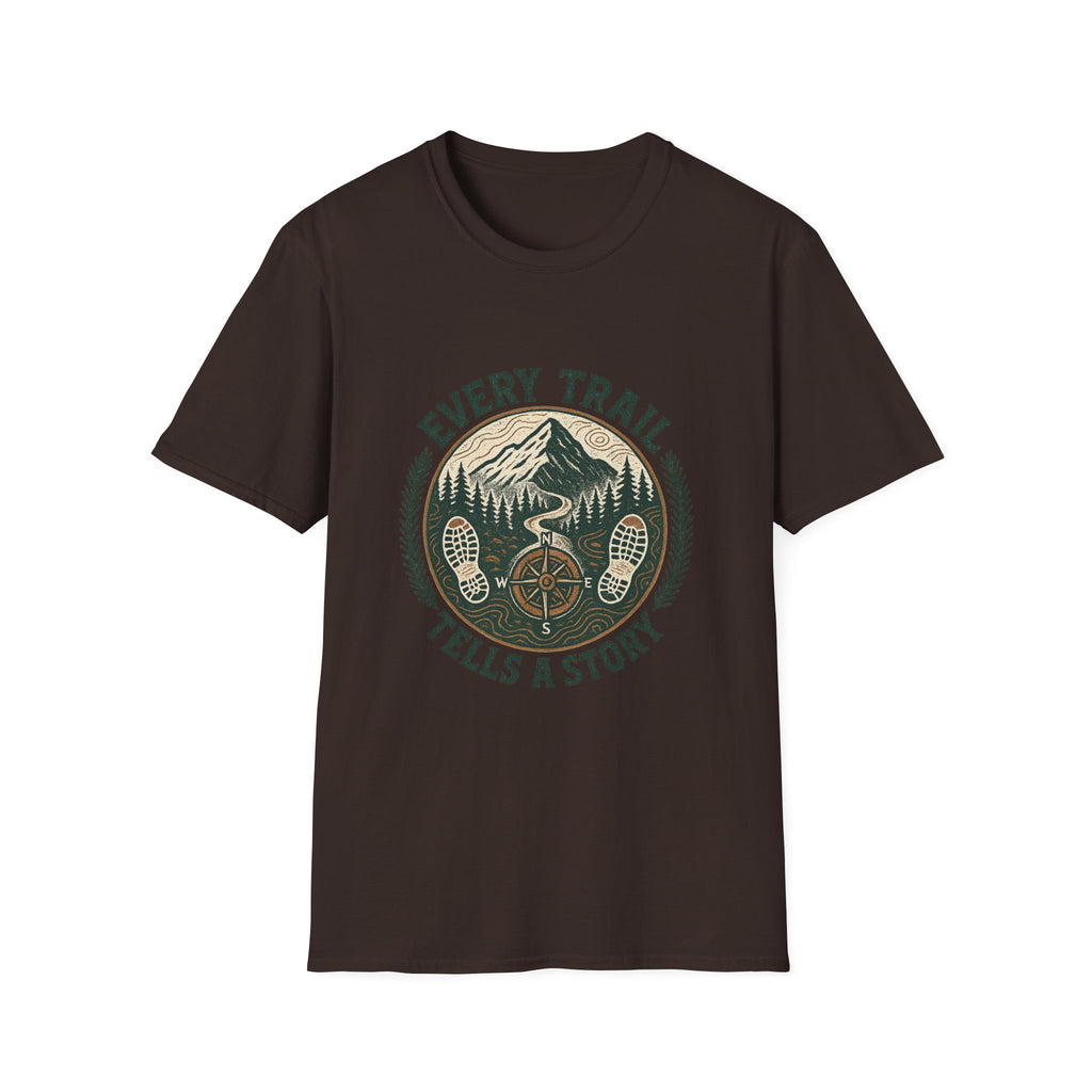 Every Trail Tells a Story T-Shirt | Mountain Bike Hiking Adventure Tee