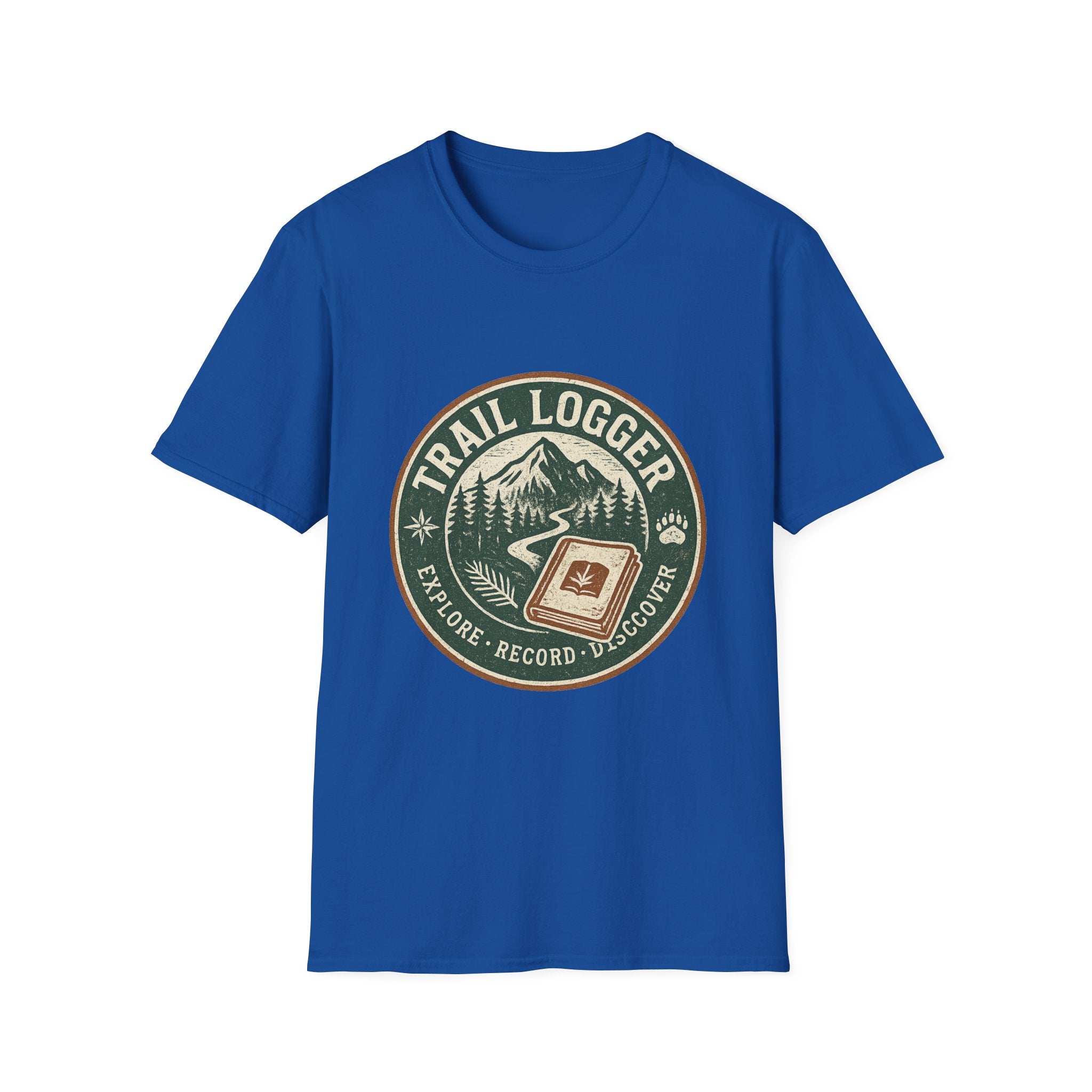 Trail Logger T-Shirt | Hiking Badge Mountain Logo