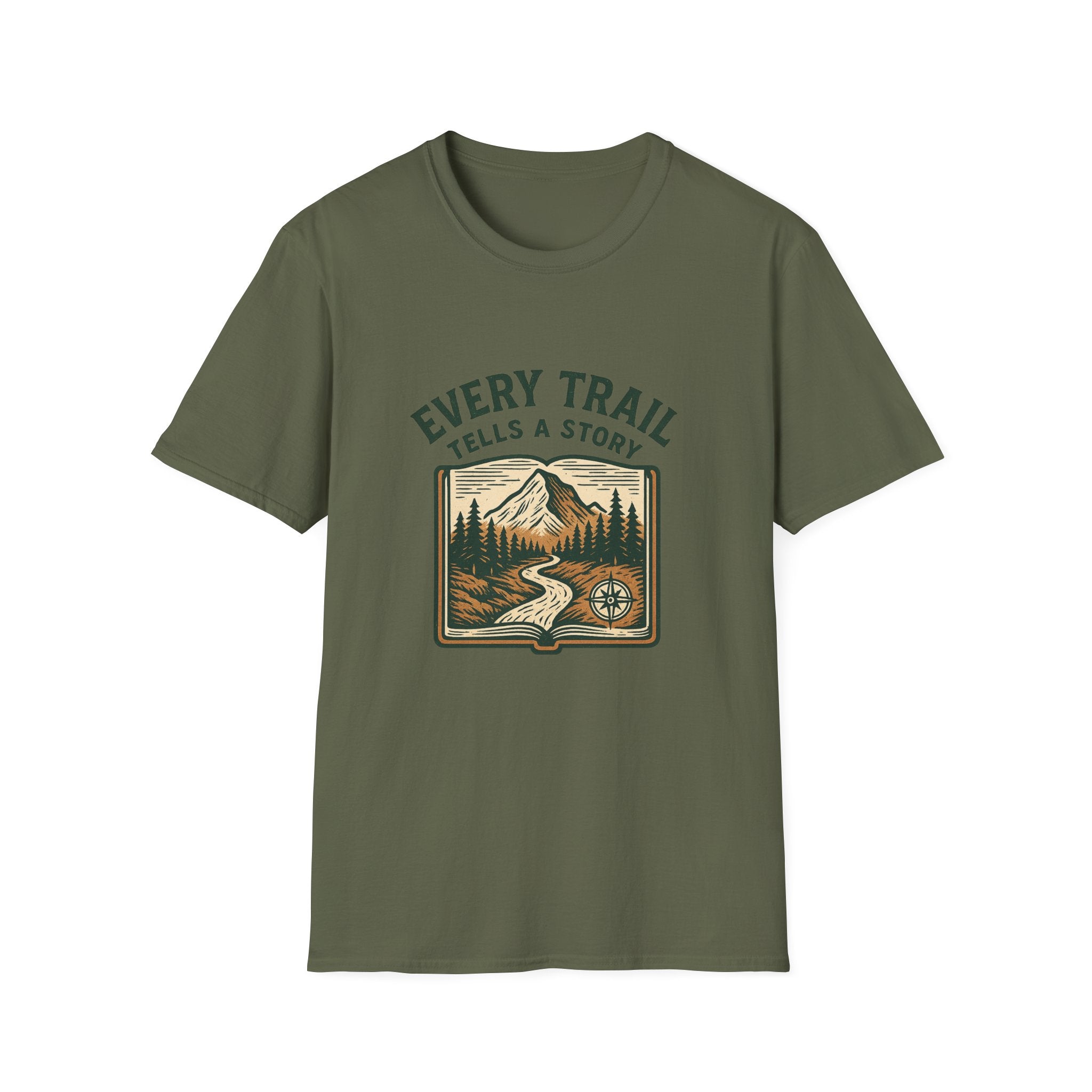 Every Trail Tells a Story T-Shirt | Mountain Hiking Nature Graphic