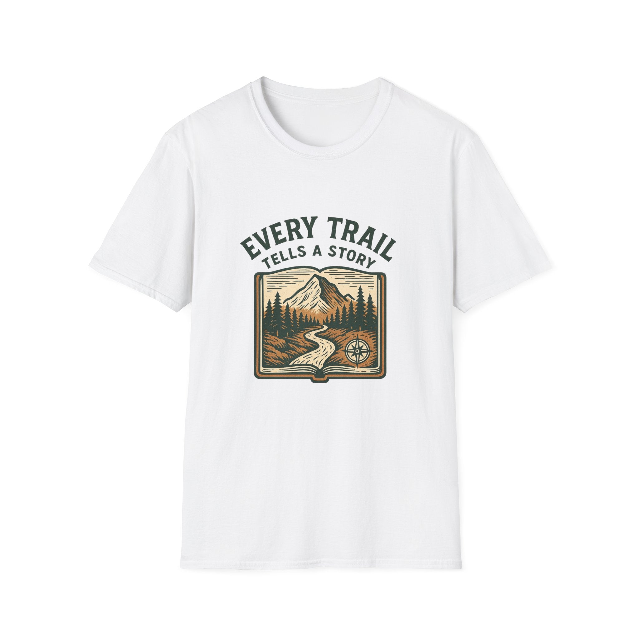 Every Trail Tells a Story T-Shirt | Mountain Hiking Nature Graphic