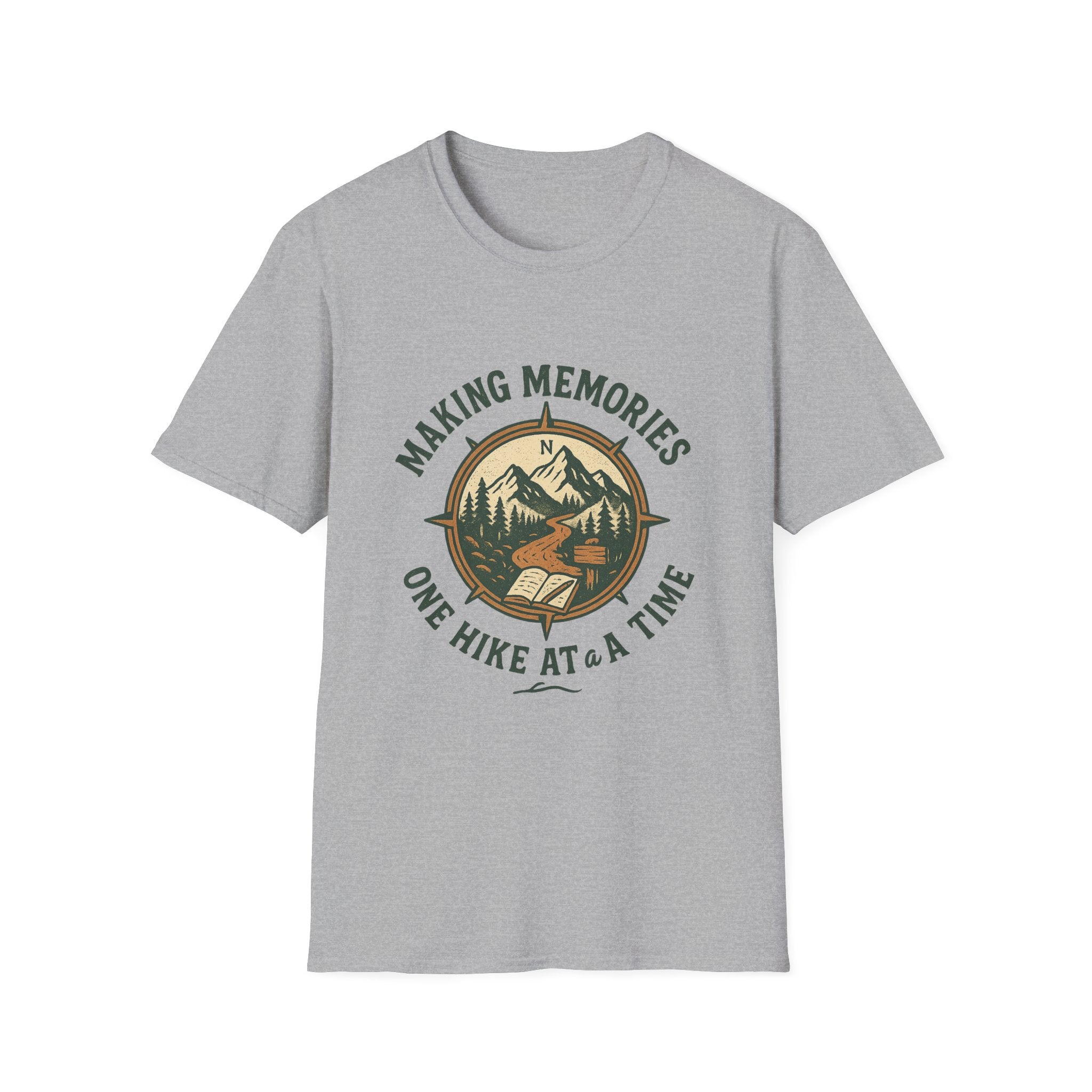 Making Memories Hiking T-Shirt | Mountain Compass Trail Graphic