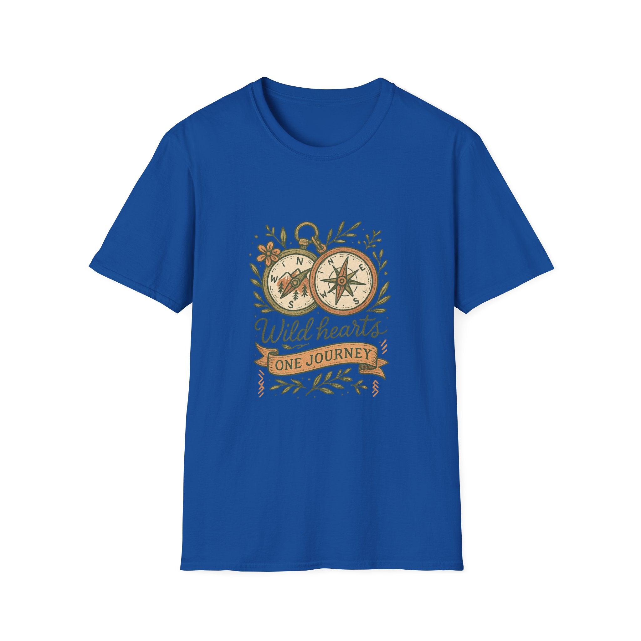 Wild Hearts Compass illustration T-Shirt | Adventure, Nature, Travel