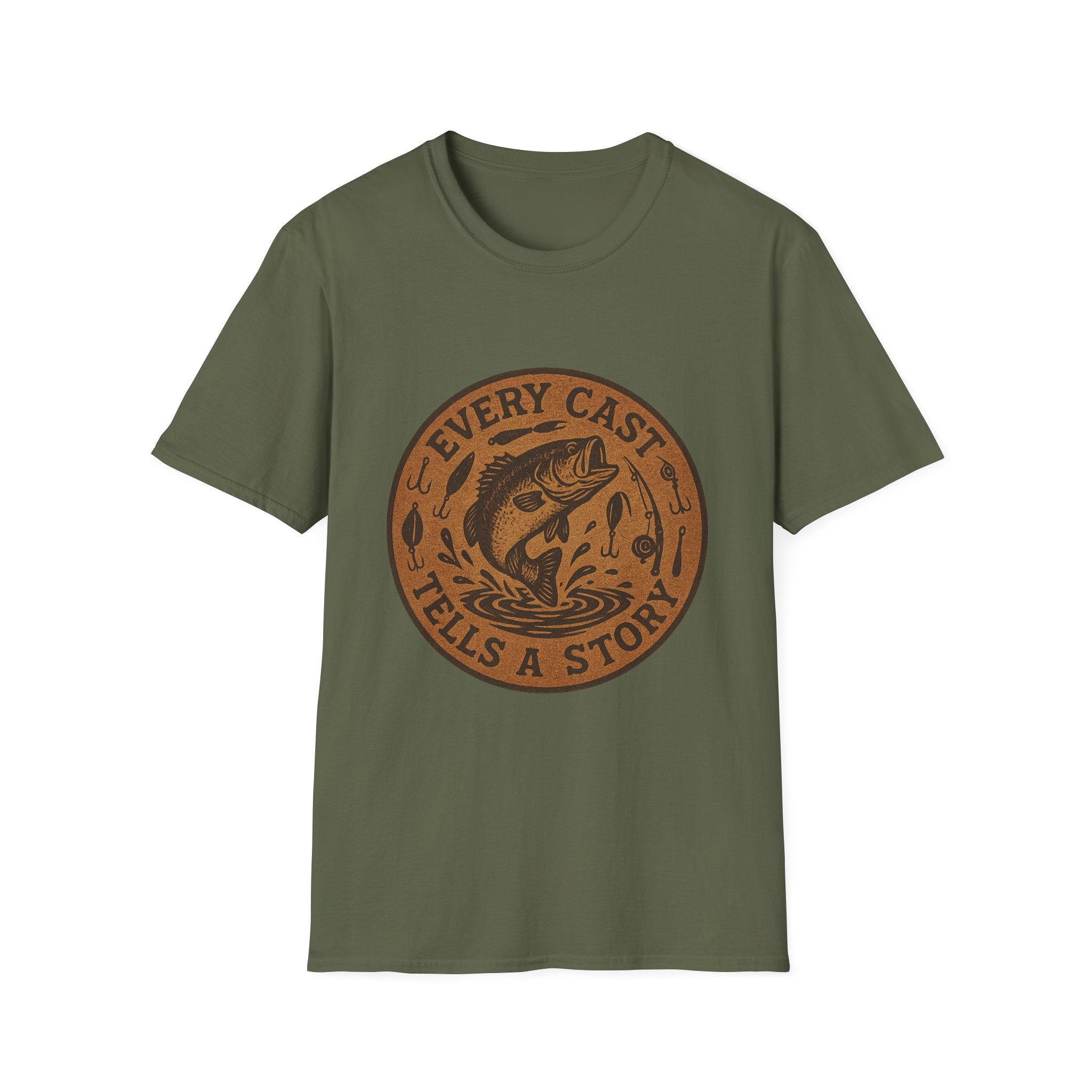 Every Cast Tells a Story Fishing T-Shirt | Bass Illustration, Outdoor Angler Tee