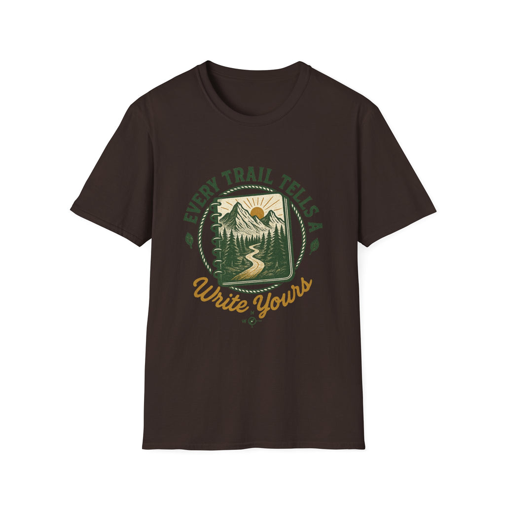 Every Trail Tells A Story T-Shirt | Mountain Hiking Nature Graphic