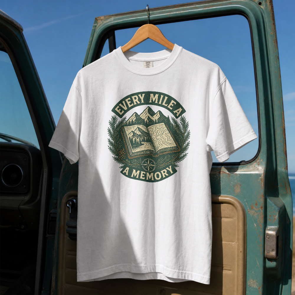 Every Mile a Memory T-Shirt | Hiking Mountain Trail Graphic