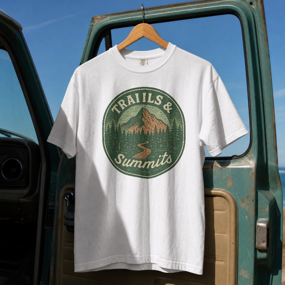 Trails & Summits T-Shirt | Mountain Hiking Graphic Tee