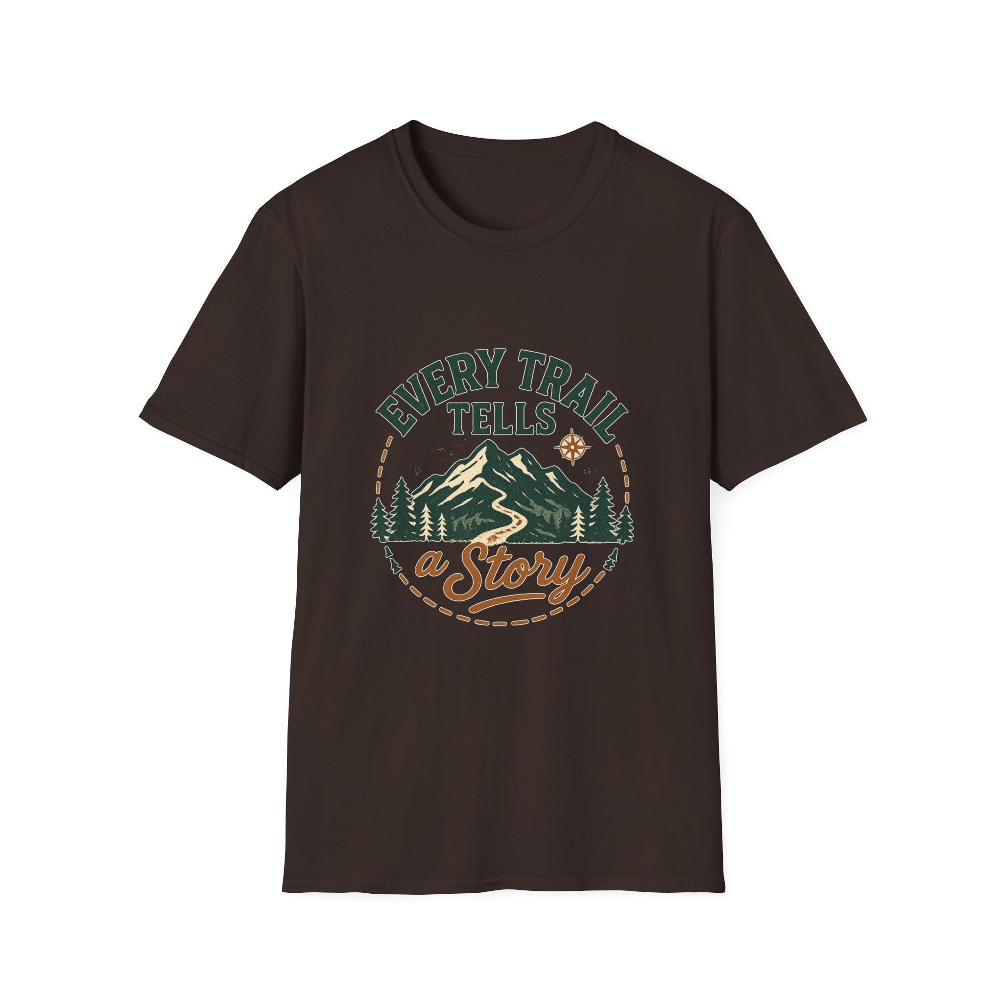 Every Trail Tells a Story T-Shirt | Mountain Hiking Adventure Tee
