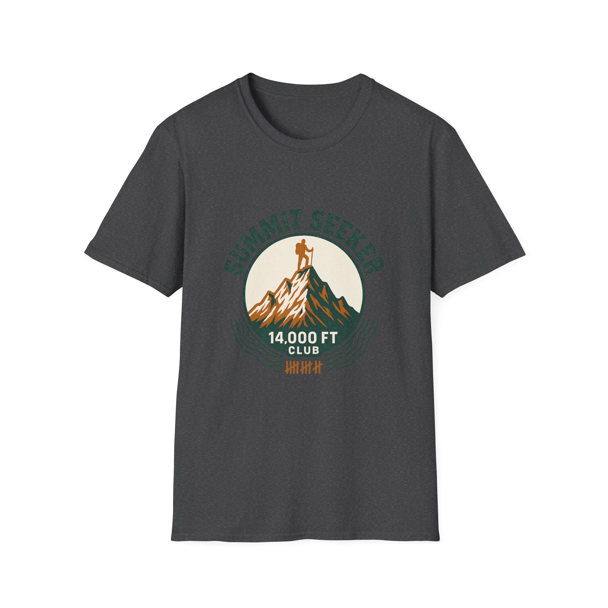 Summit Seeker Mountain Graphic T-Shirt | 14,000 ft Hiking Design