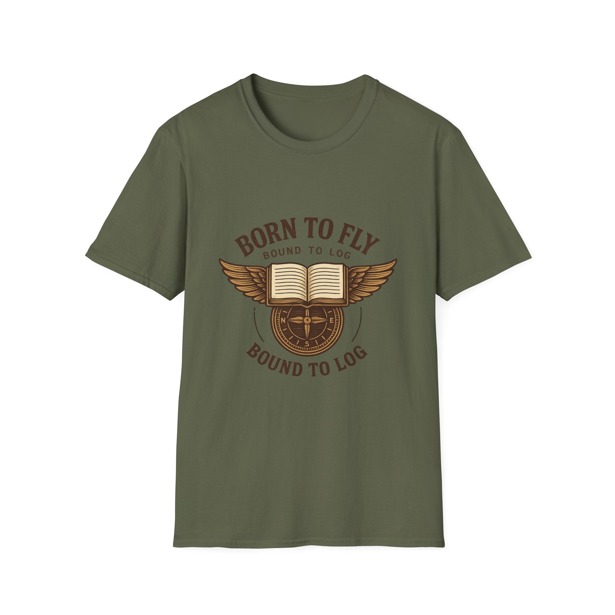 Born to Fly Book Wings T-Shirt | Literary Pilot Shirt