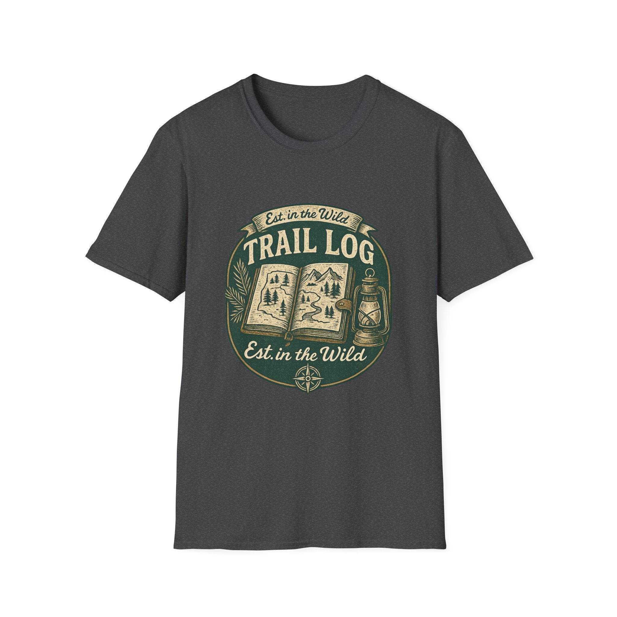 Trail Log camping badge T-Shirt | outdoors hiking graphic tee
