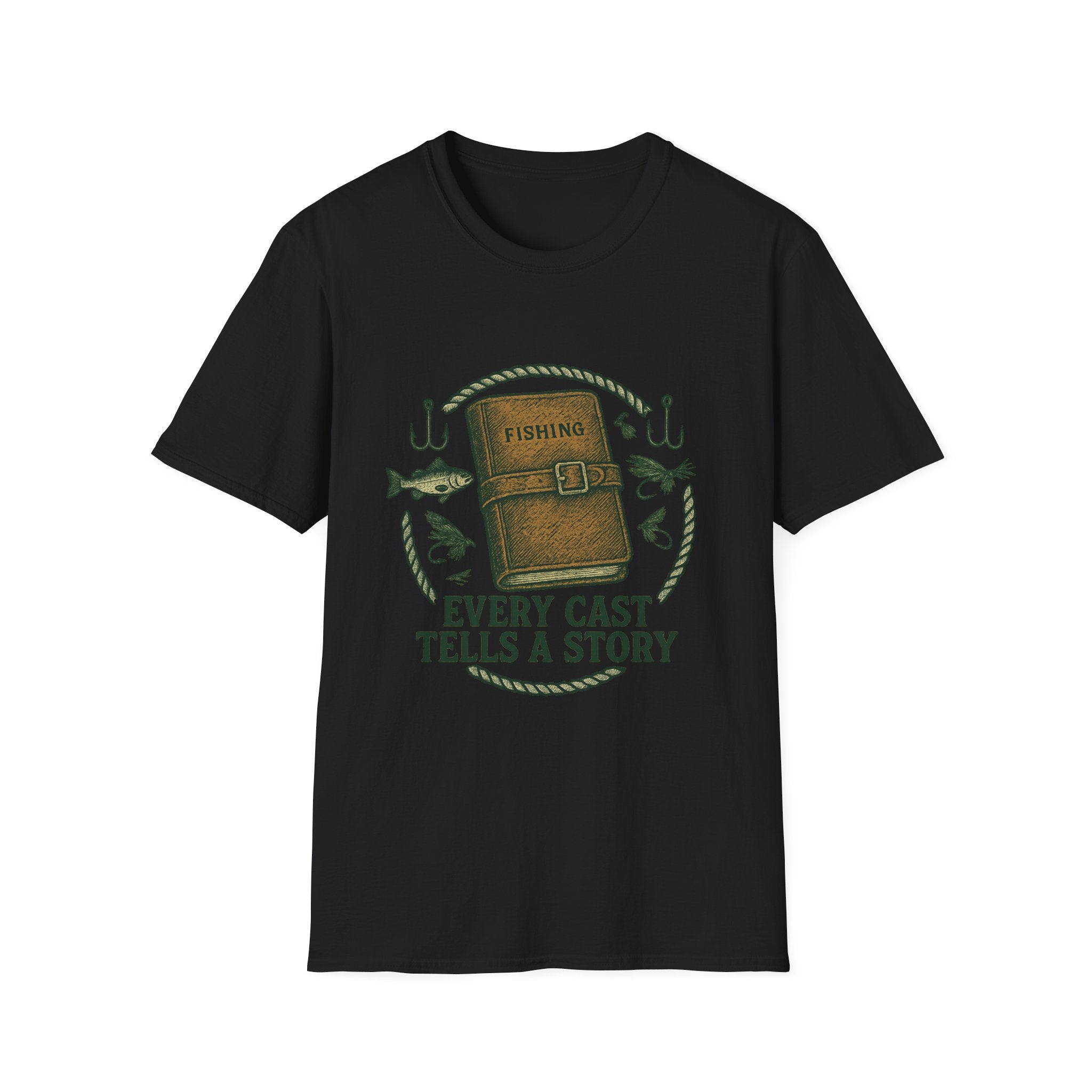 Fishing Journal T-Shirt | Every Cast Tells a Story, Fishing Graphic