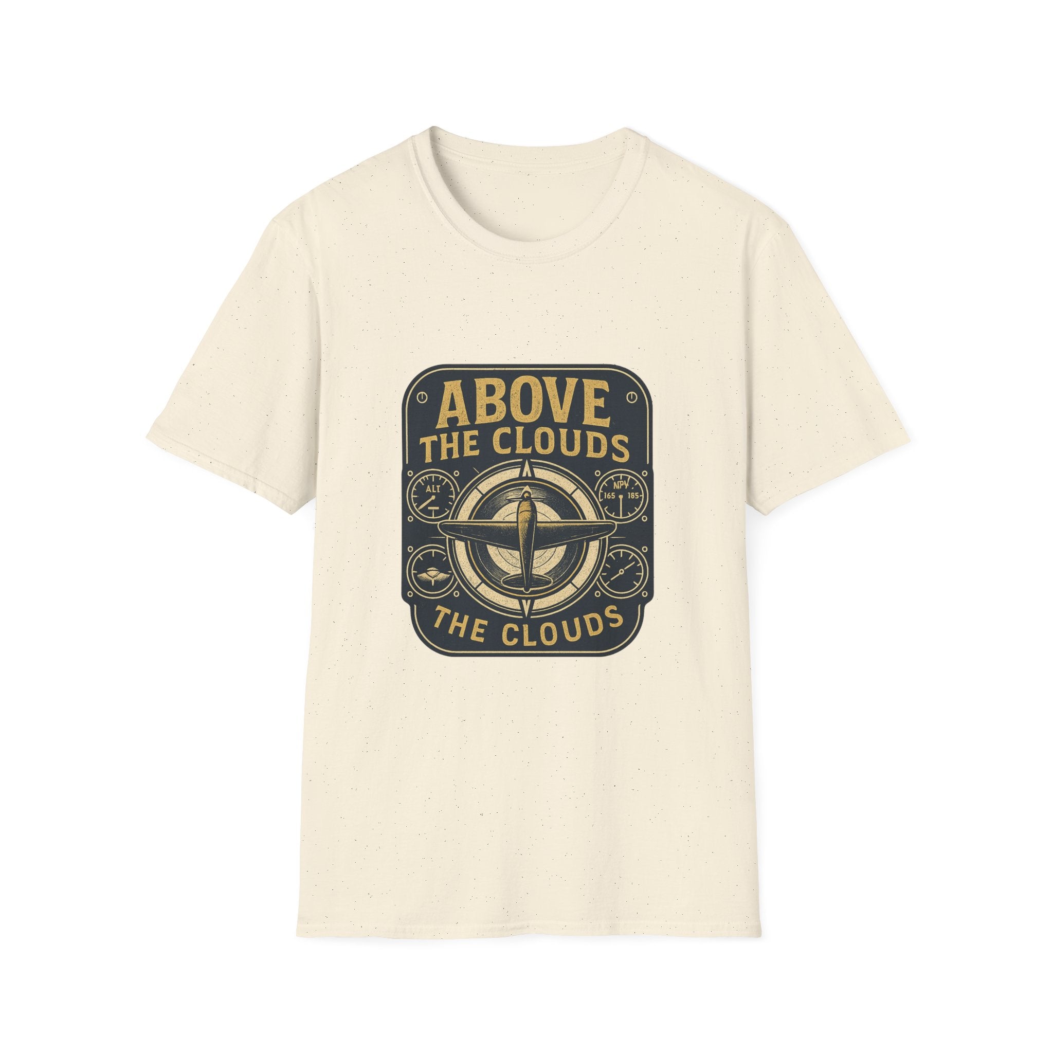Above the Clouds compass graphic T-Shirt | Aviation travel shirt