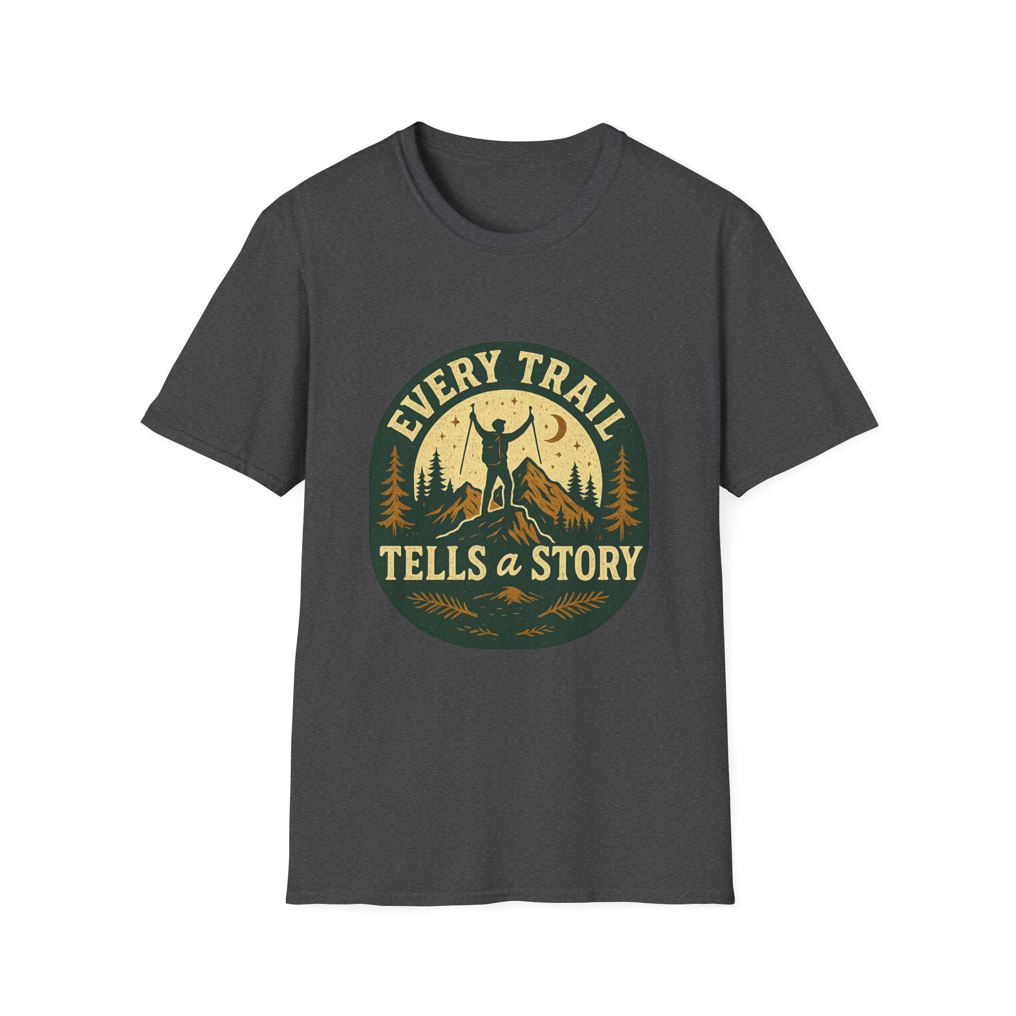 Every Trail Tells a Story T-Shirt | Hiking Retro Mountain Design
