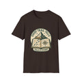 Every Trail Tells Story T-Shirt | Mountain, Open Book, Compass Design