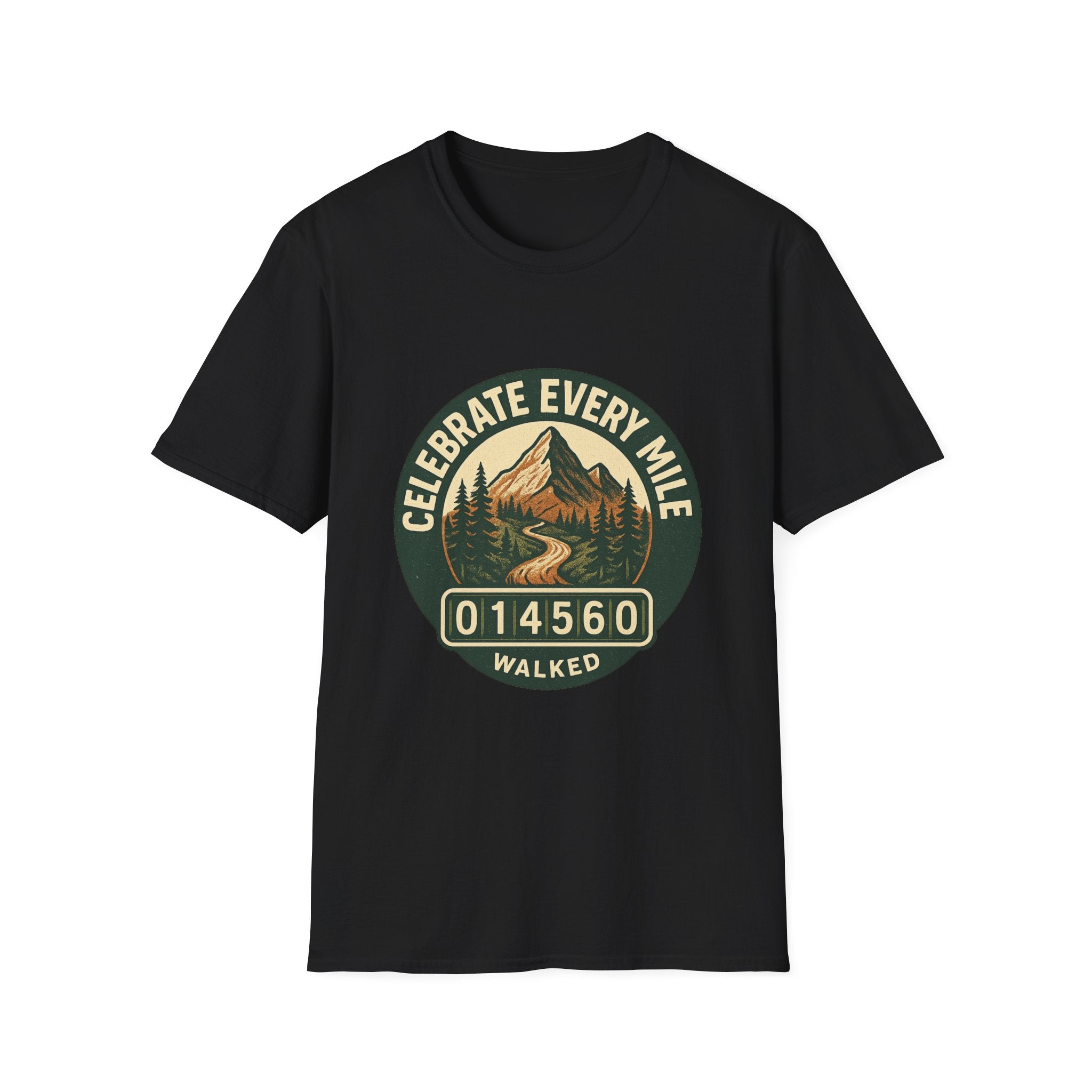 Celebrate Every Mile T-Shirt | Hiking Mountain Badge Tee
