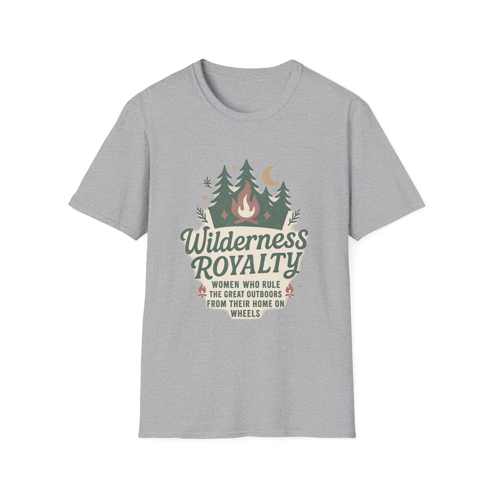 Wilderness Royalty T-Shirt | Campfire Trees Moon Outdoor Adventure