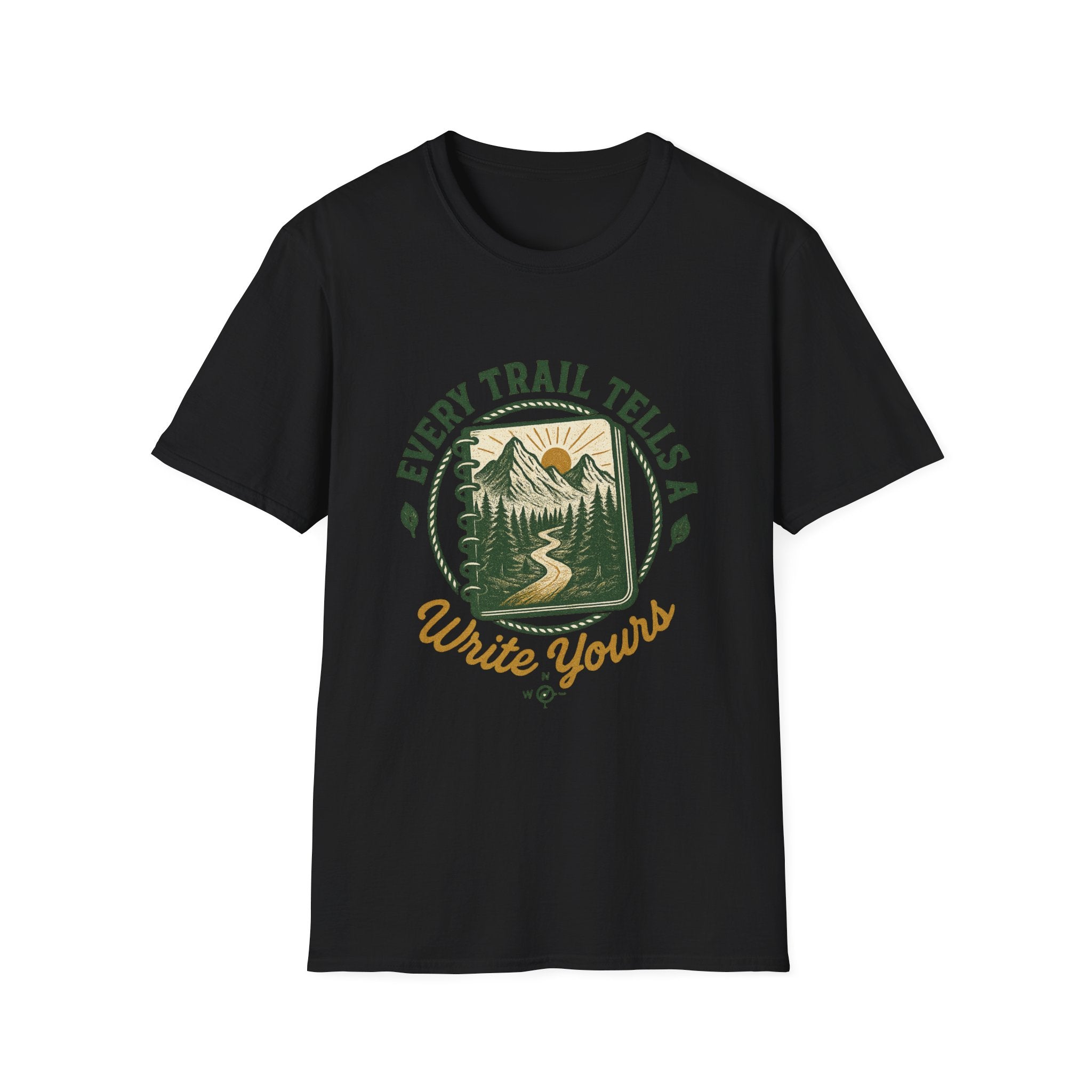 Every Trail Tells A Story T-Shirt | Mountain Hiking Nature Graphic