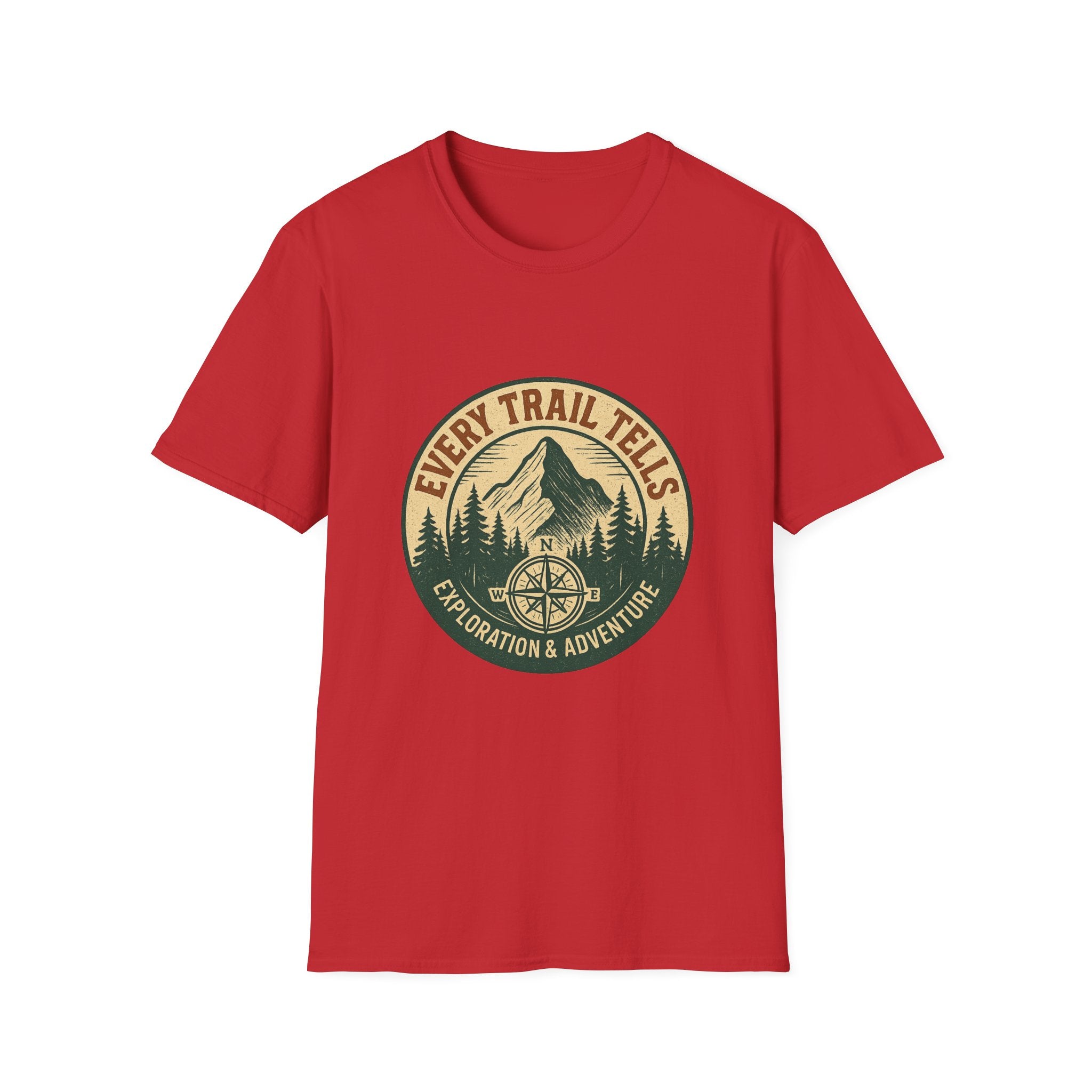 Every Trail Tells Mountain Graphic T-Shirt | Adventure Compass Outdoor Tee