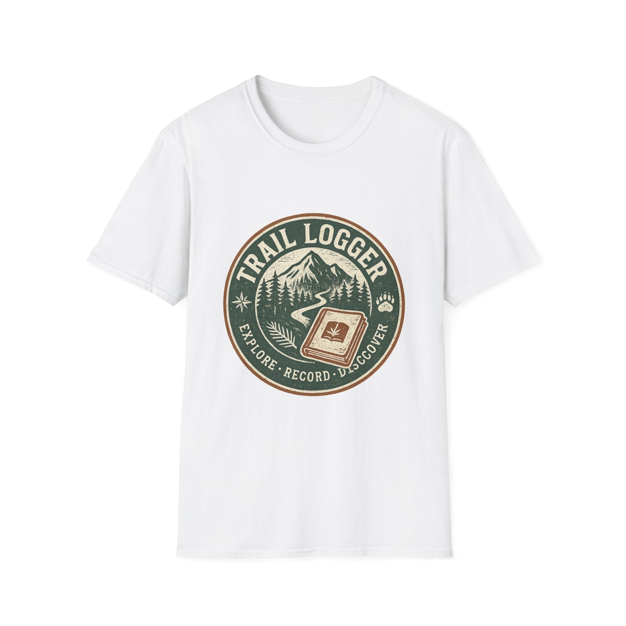 Trail Logger T-Shirt | Hiking Badge Mountain Logo