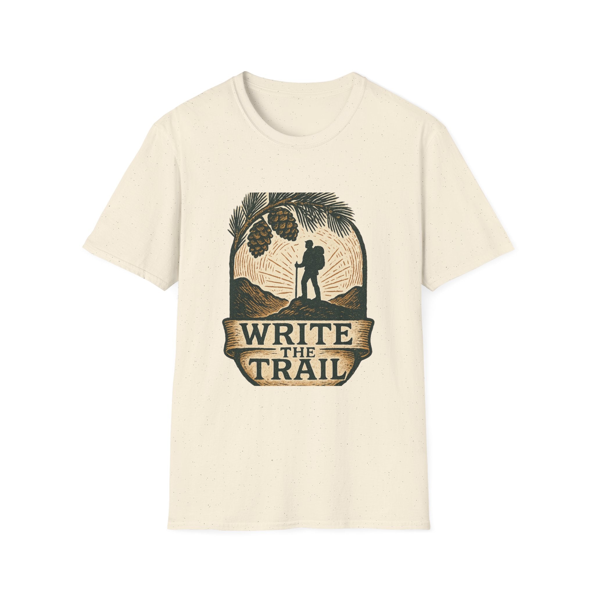 Write the Trail Hiking Shirt | Outdoor Pinecone Hiker Graphic Tee