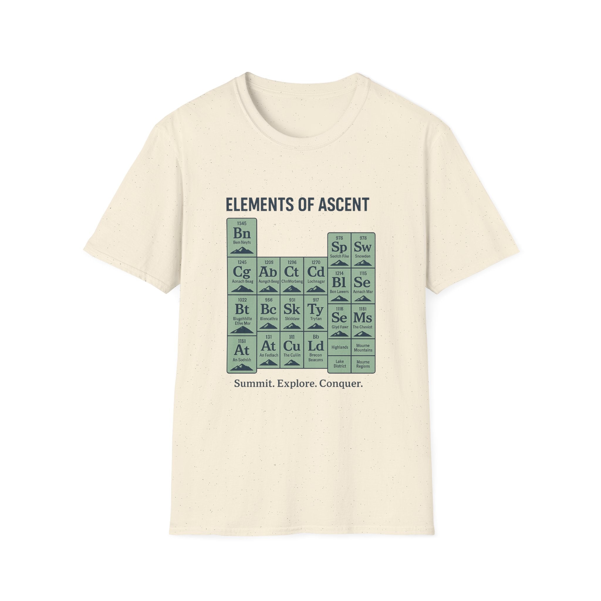 Elements of Ascent T-Shirt | Climbing Periodic Table Rock Climber Tee