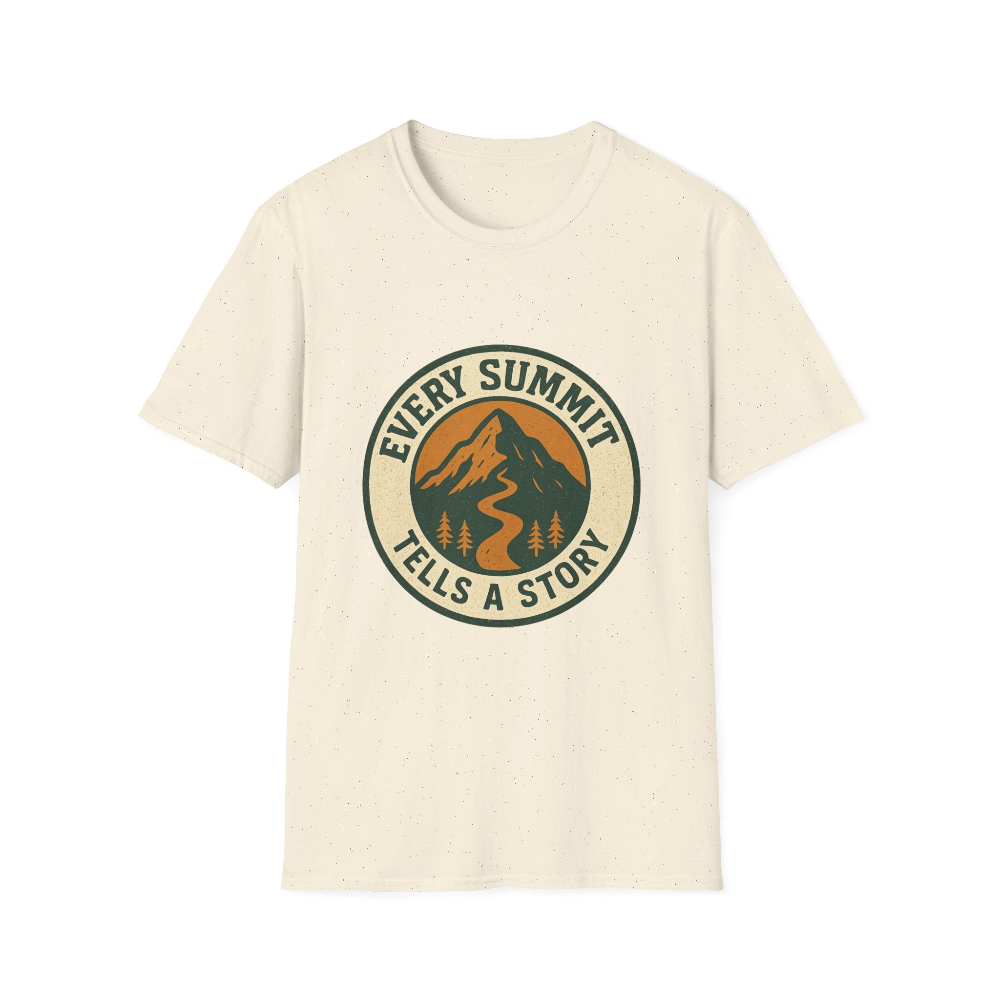 Every Summit Tells a Story T-Shirt | Mountain Adventure Badge