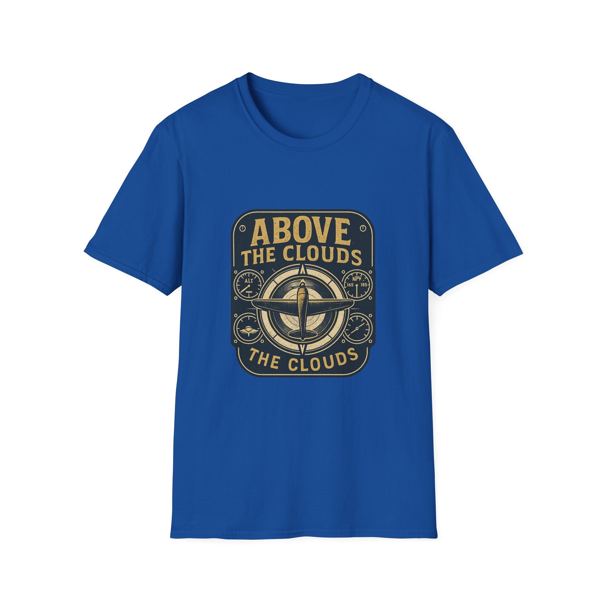 Above the Clouds compass graphic T-Shirt | Aviation travel shirt