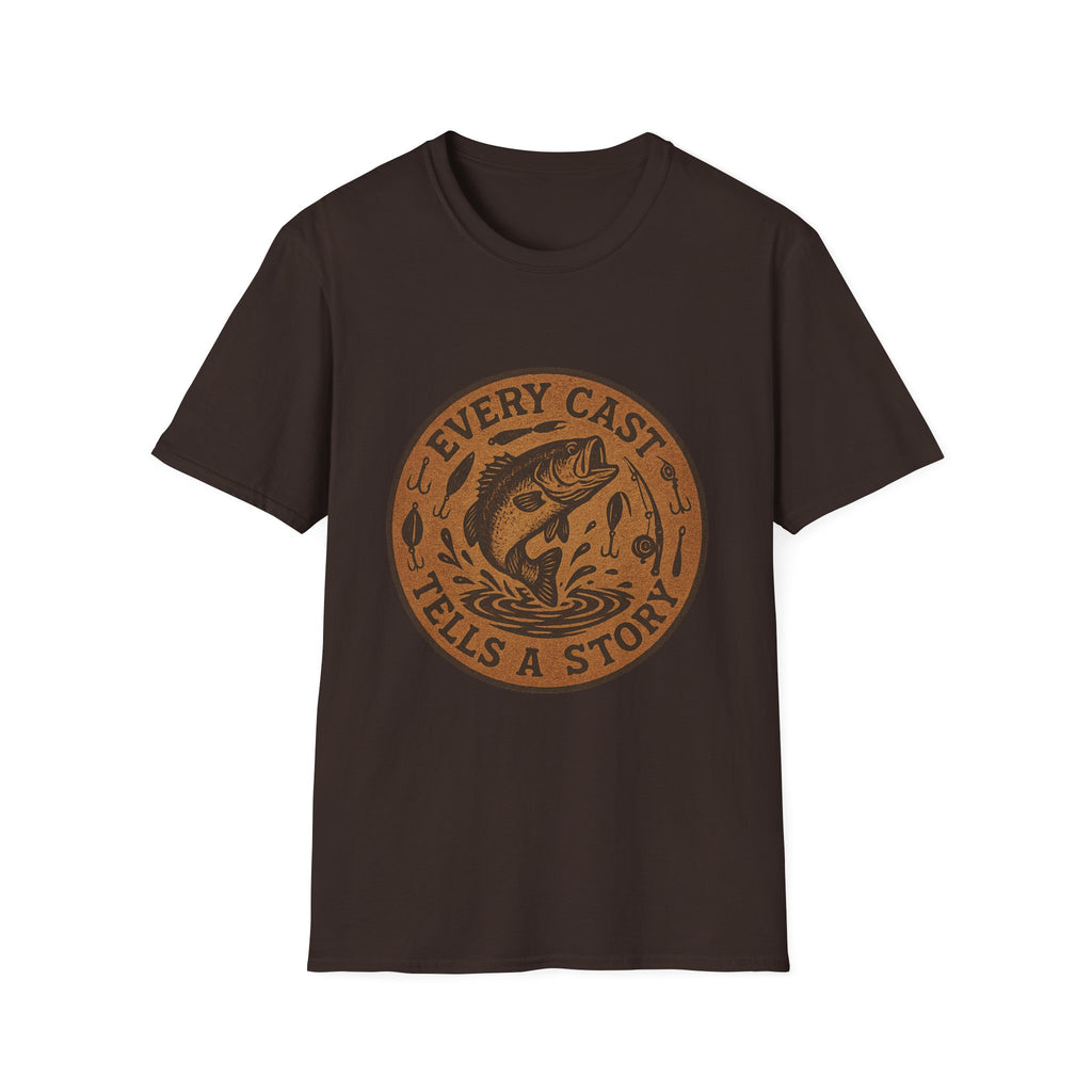 Every Cast Tells a Story Fishing T-Shirt | Bass Illustration, Outdoor Angler Tee