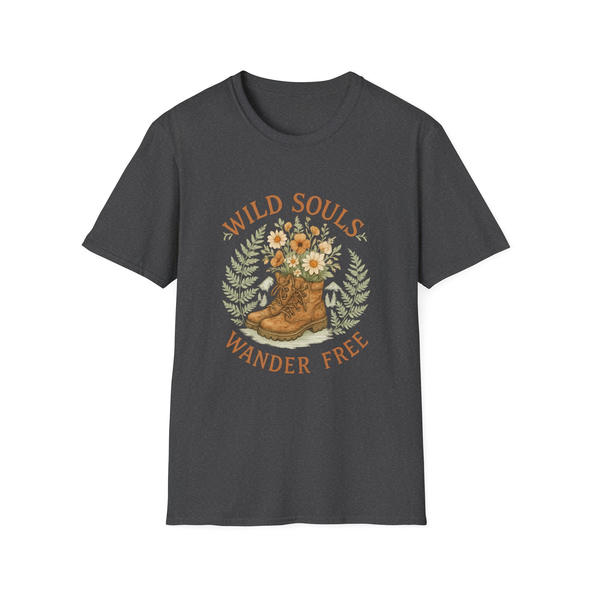 Wild Souls boot with flowers T-Shirt | wander free floral graphic
