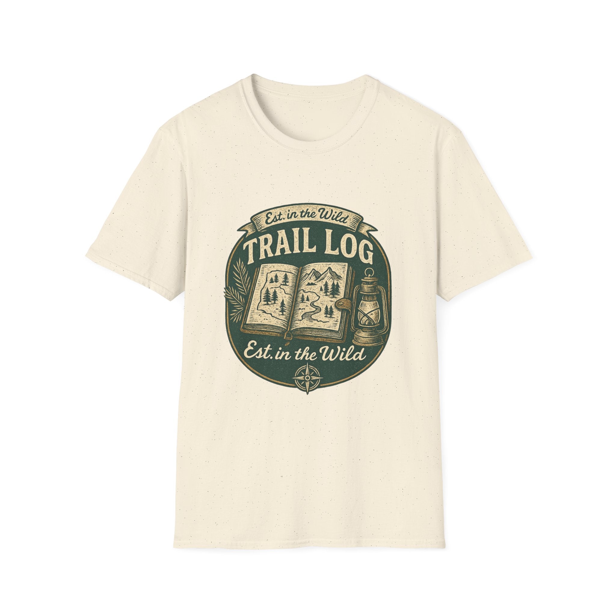 Trail Log camping badge T-Shirt | outdoors hiking graphic tee