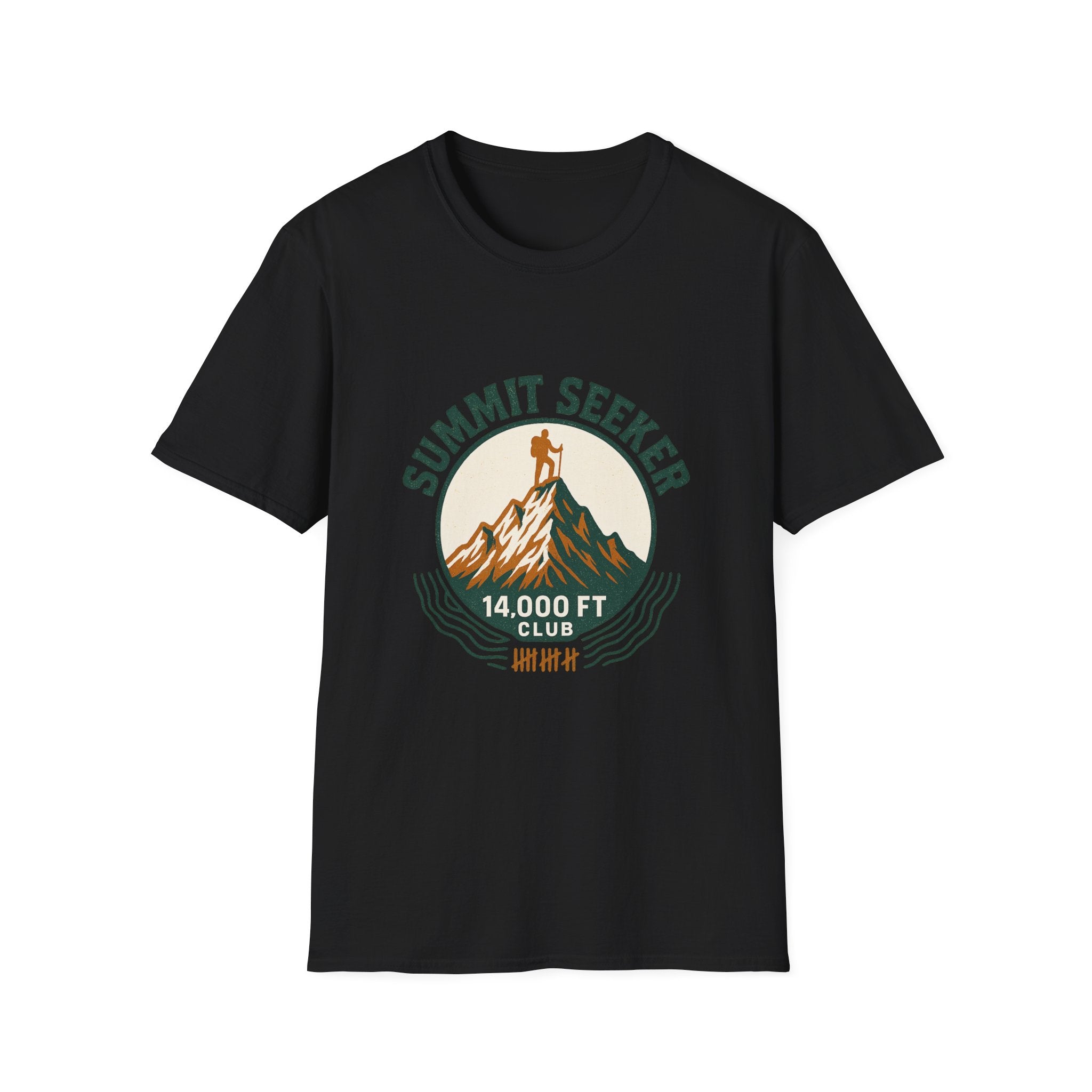 Summit Seeker Mountain Graphic T-Shirt | 14,000 ft Hiking Design