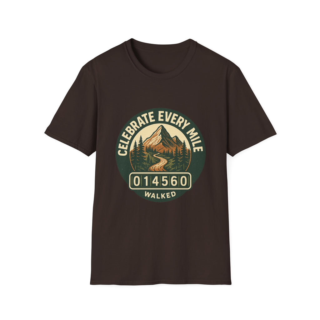 Celebrate Every Mile T-Shirt | Hiking Mountain Badge Tee