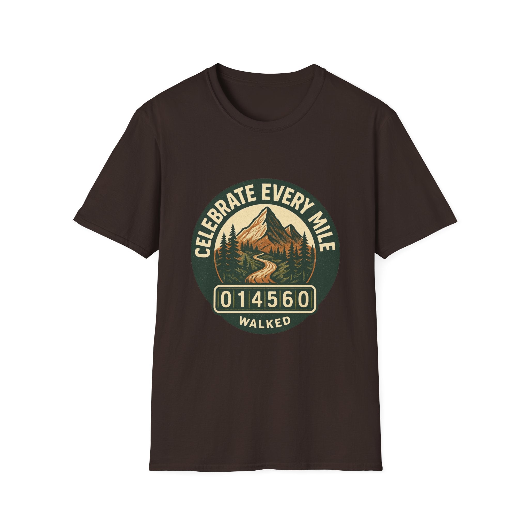 Celebrate Every Mile T-Shirt | Hiking Mountain Badge Tee