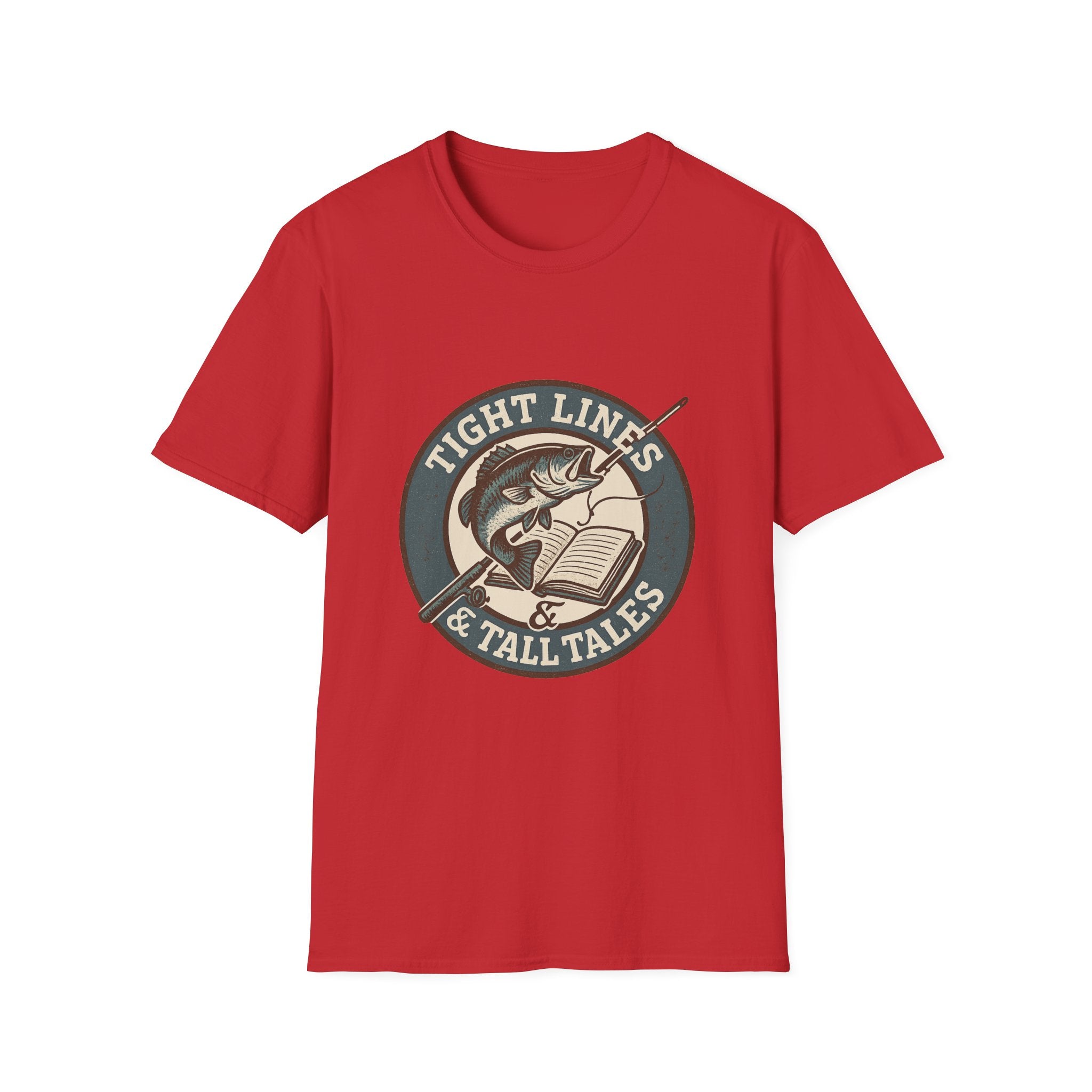 Tight Lines & Tall Tales T-Shirt | Fishing Bass Graphic Tee