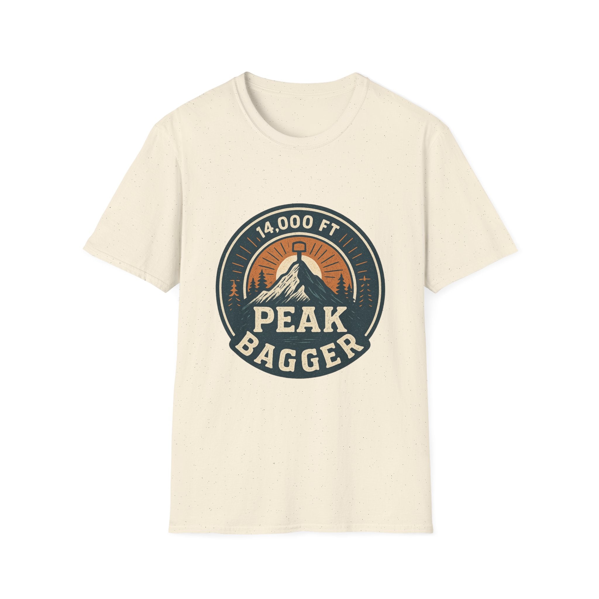 14,000 Ft Peak Bagger T-Shirt | Mountain Climbing Badge Design