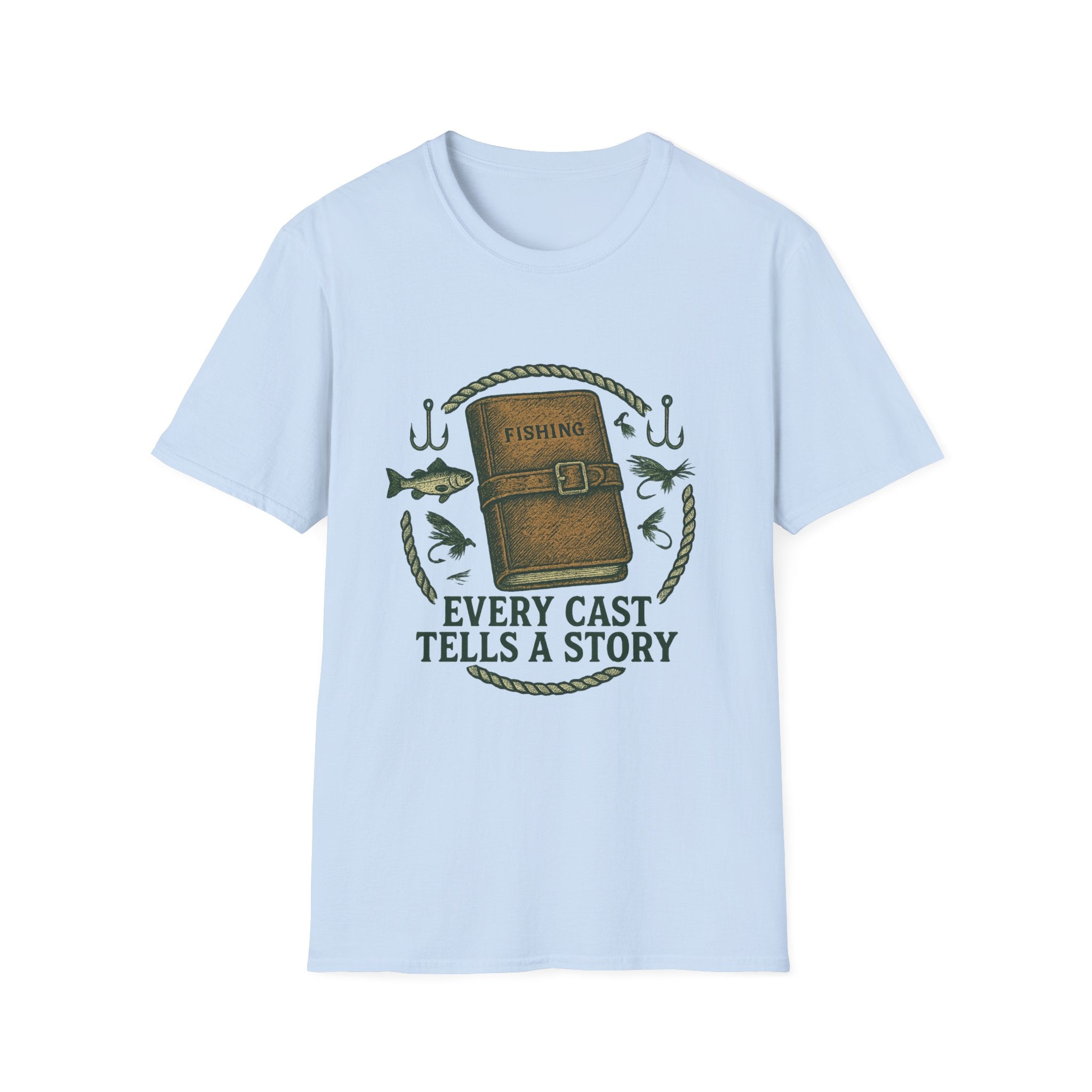 Fishing Journal T-Shirt | Every Cast Tells a Story, Fishing Graphic