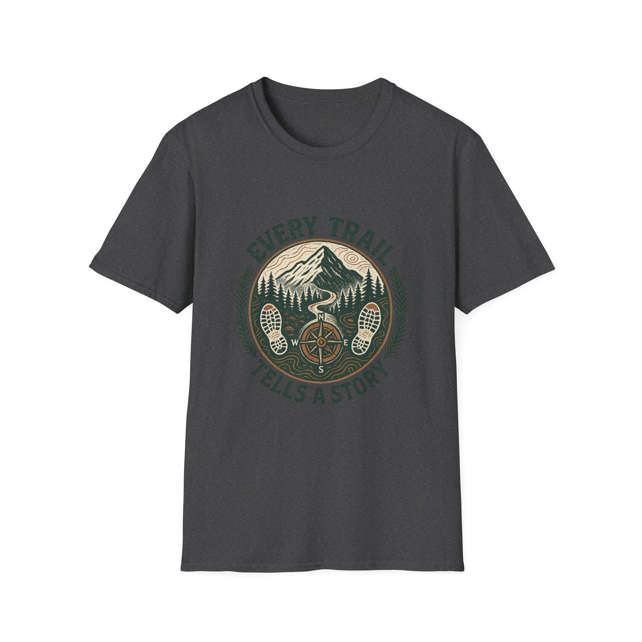 Every Trail Tells a Story T-Shirt | Mountain Bike Hiking Adventure Tee