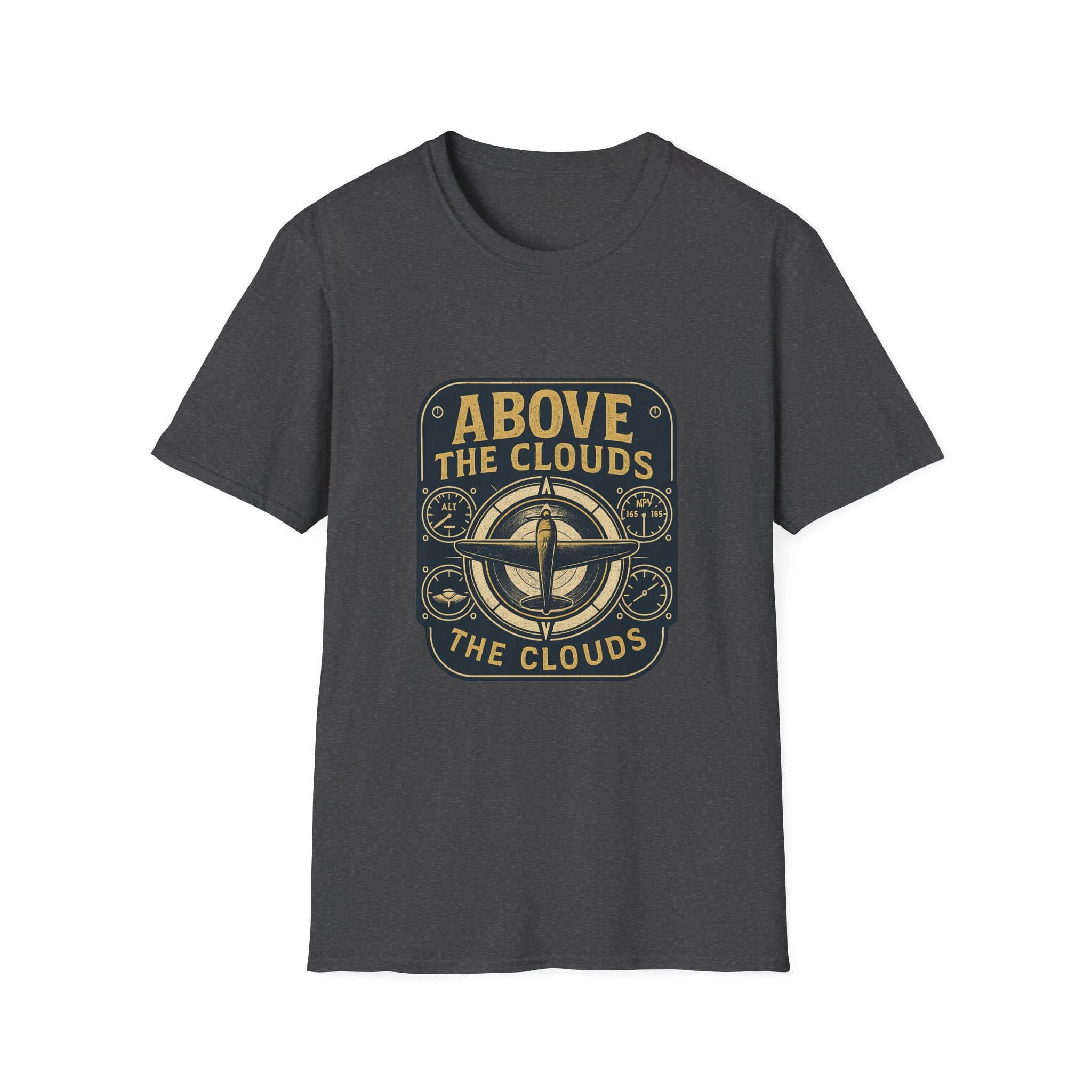 Above the Clouds compass graphic T-Shirt | Aviation travel shirt