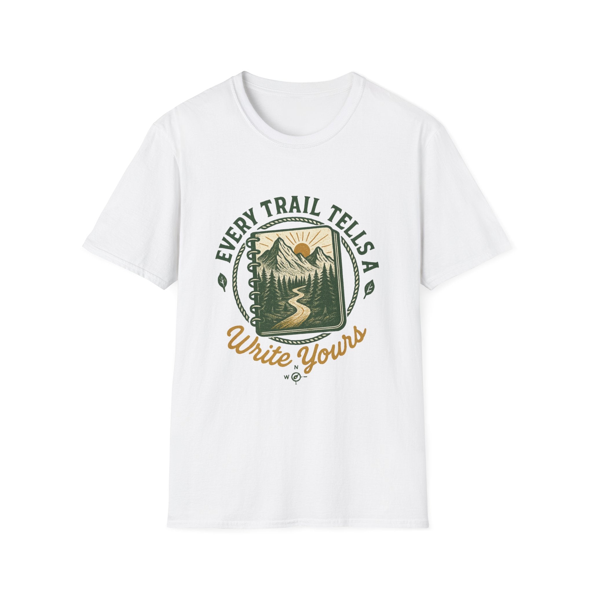 Every Trail Tells A Story T-Shirt | Mountain Hiking Nature Graphic