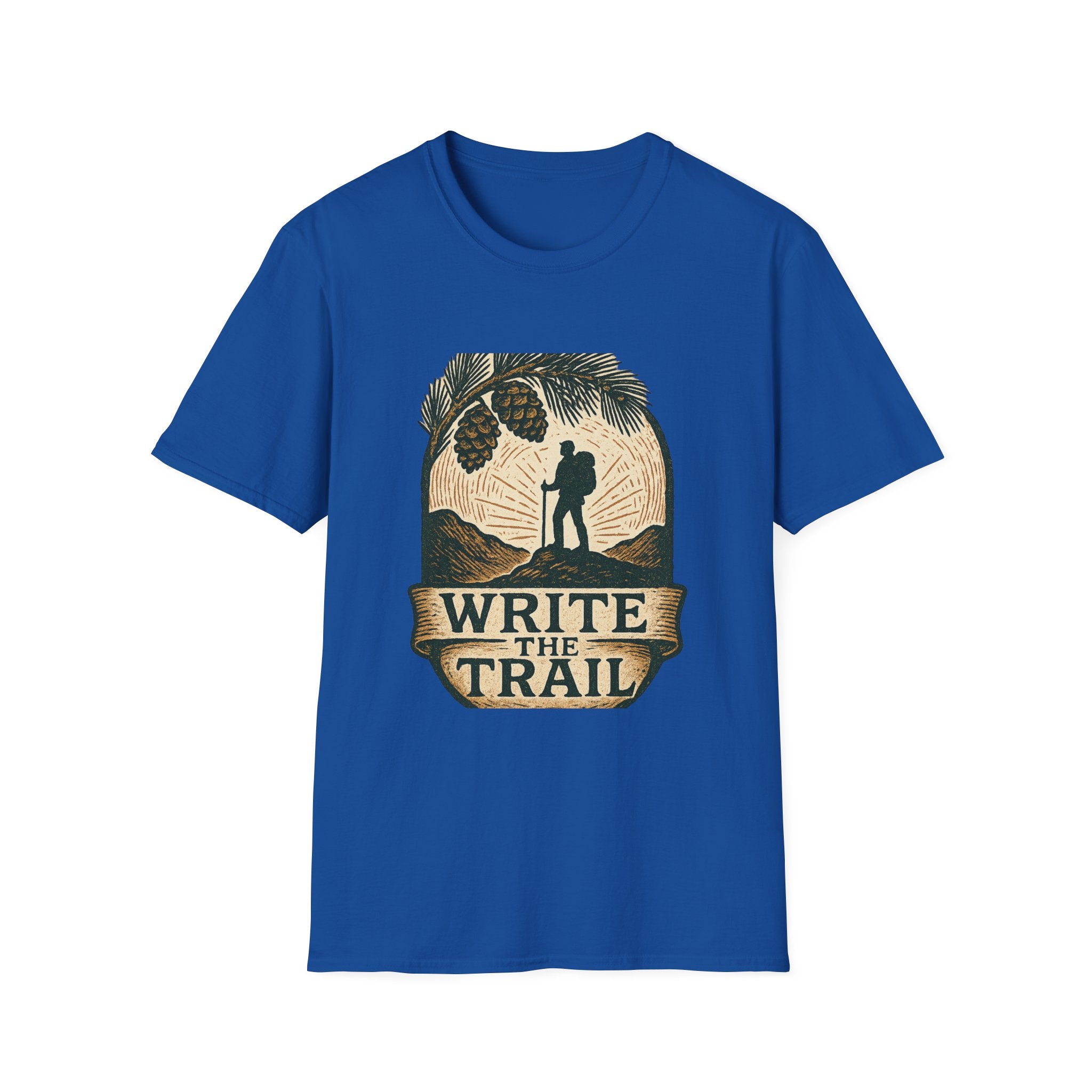 Write the Trail Hiking Shirt | Outdoor Pinecone Hiker Graphic Tee