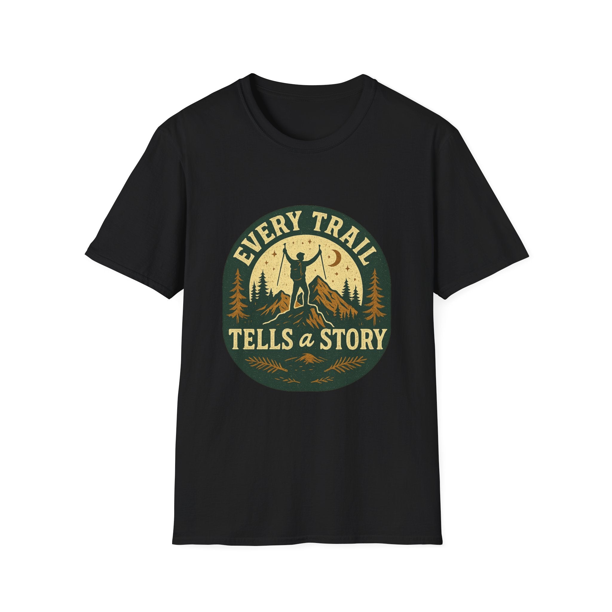 Every Trail Tells a Story T-Shirt | Hiking Retro Mountain Design