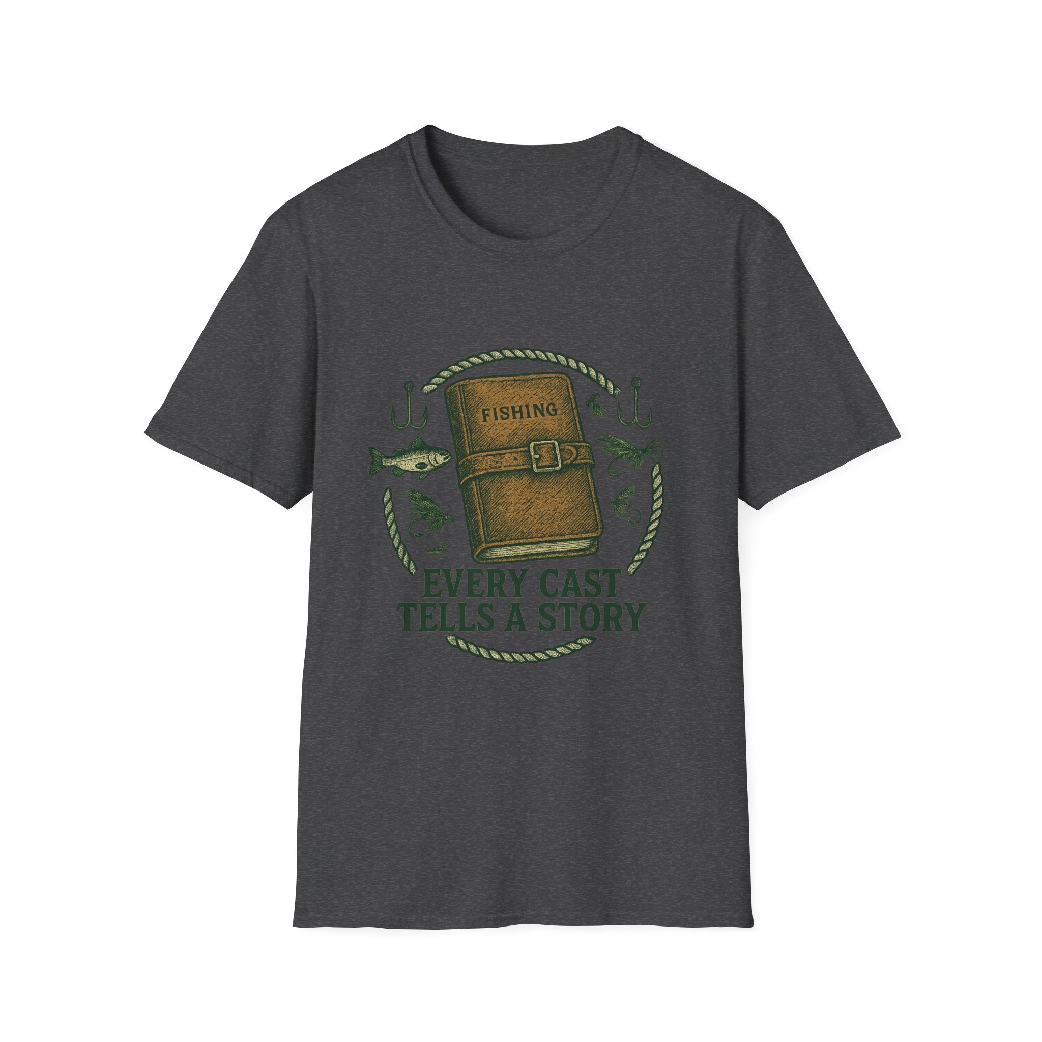 Fishing Journal T-Shirt | Every Cast Tells a Story, Fishing Graphic